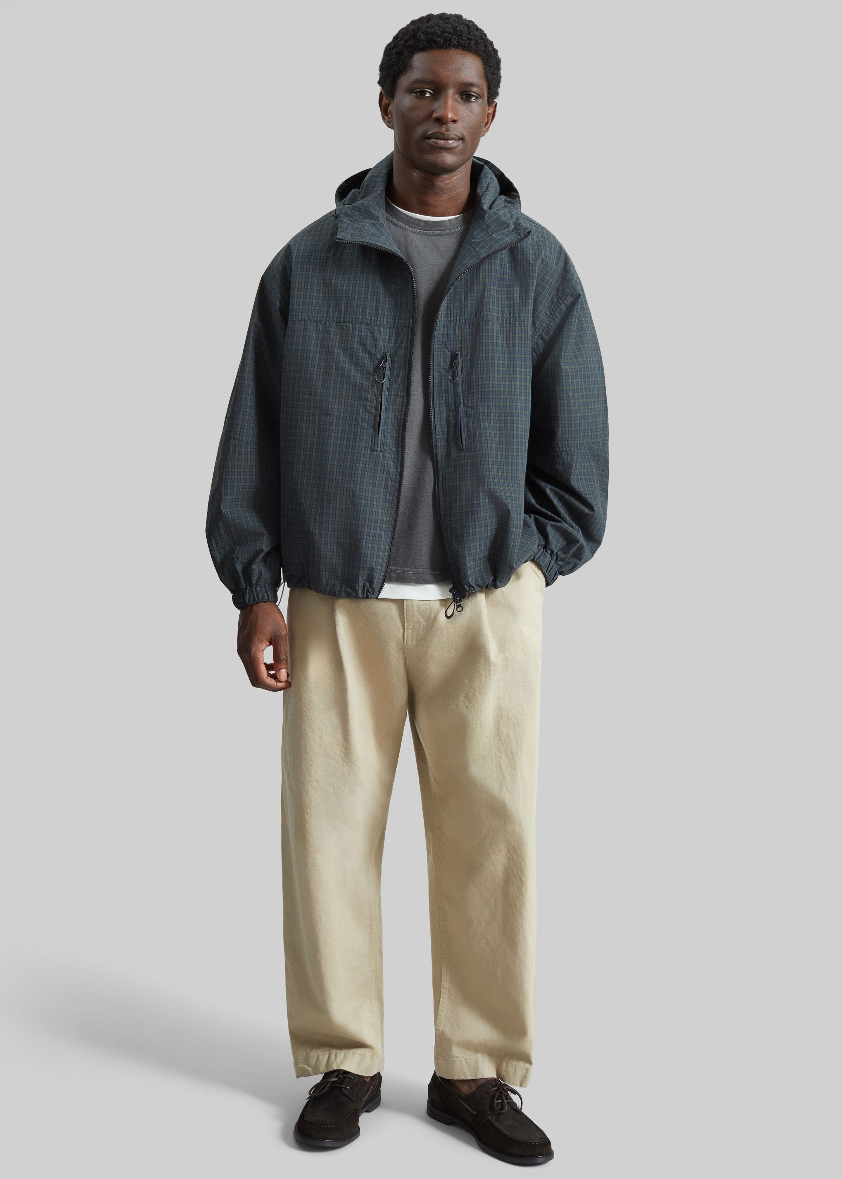 Bristol Windbreaker Jacket - Green Plaid - 4