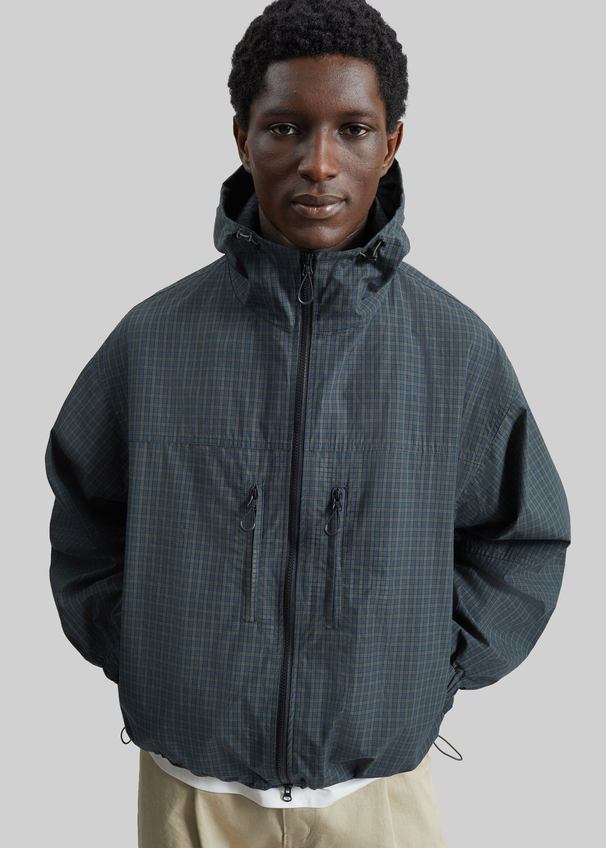 Bristol Windbreaker Jacket - Green Plaid - 6