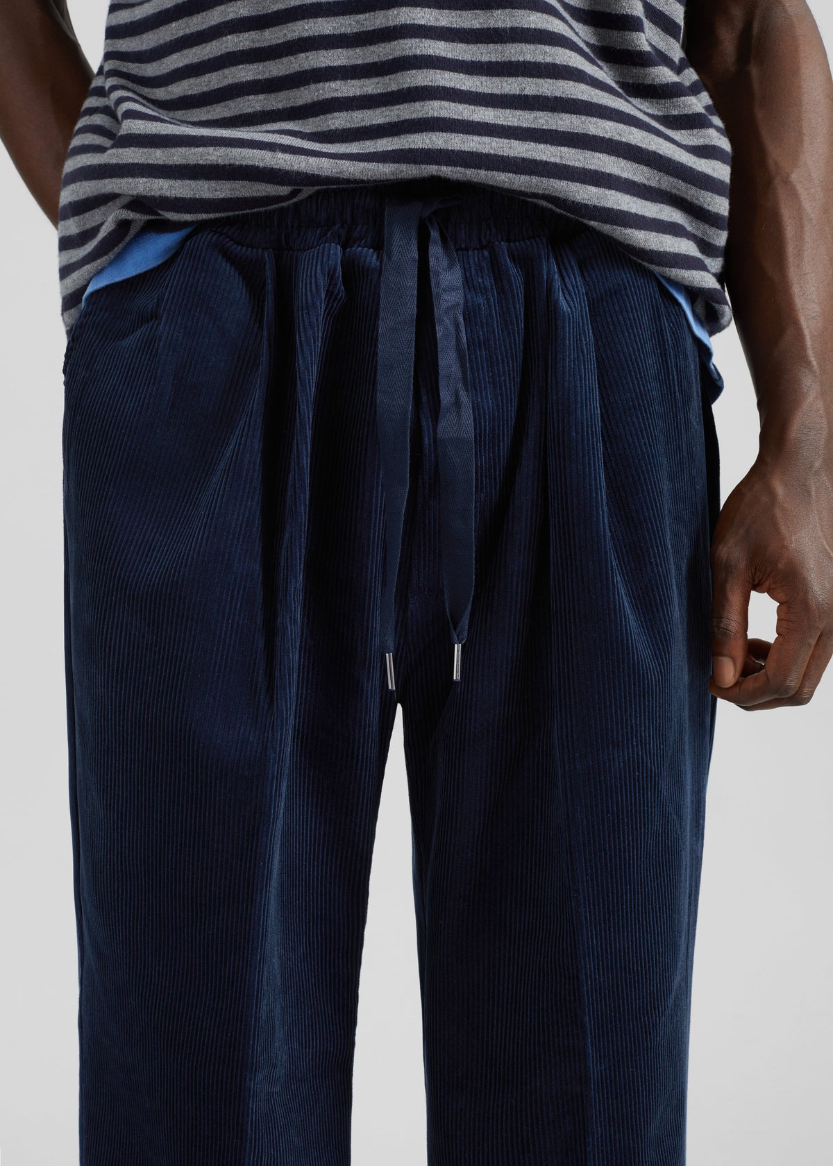 Brixton Corduroy Joggers - Navy - 3