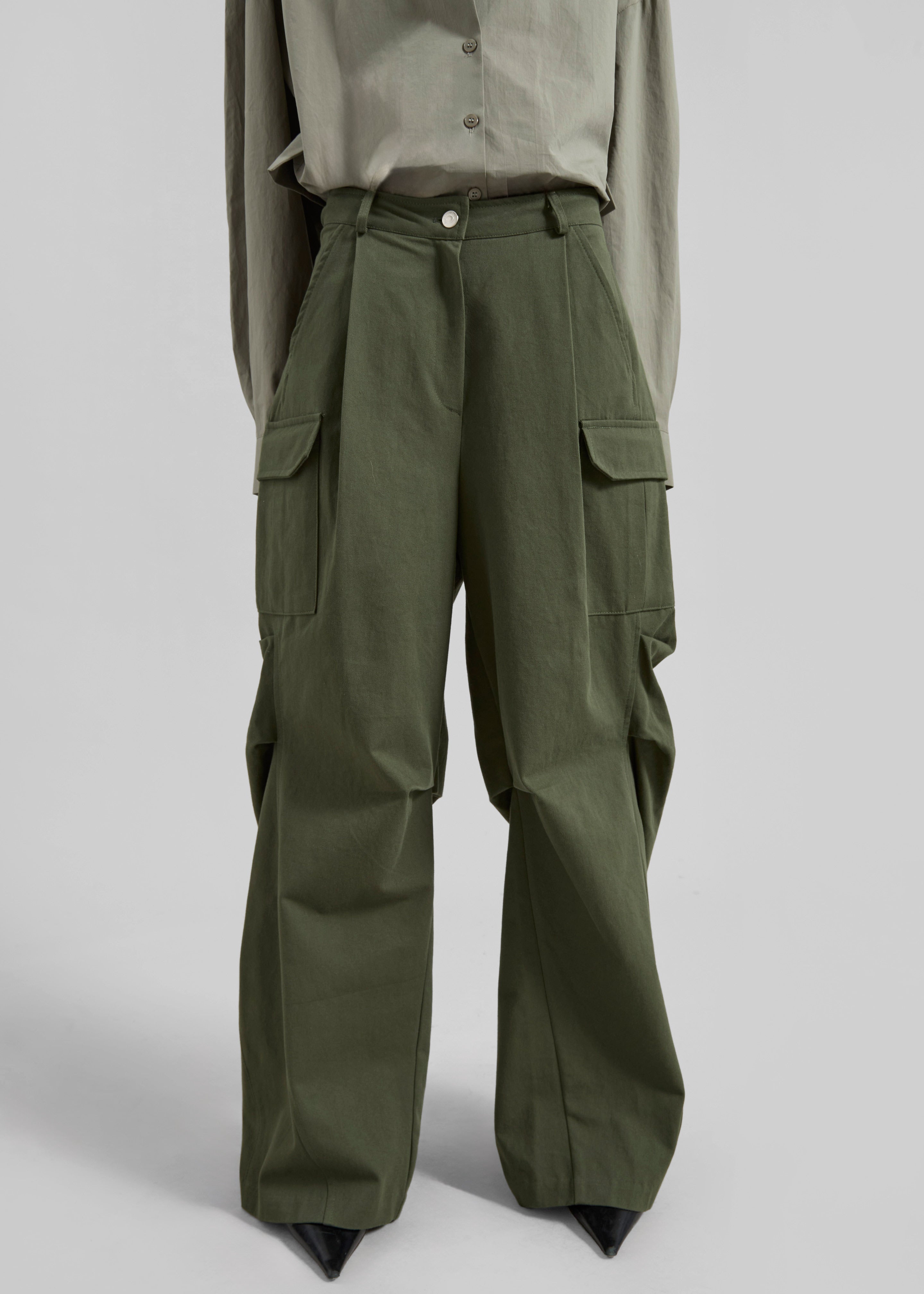Bronte Cargo Pants - Army Green - 5