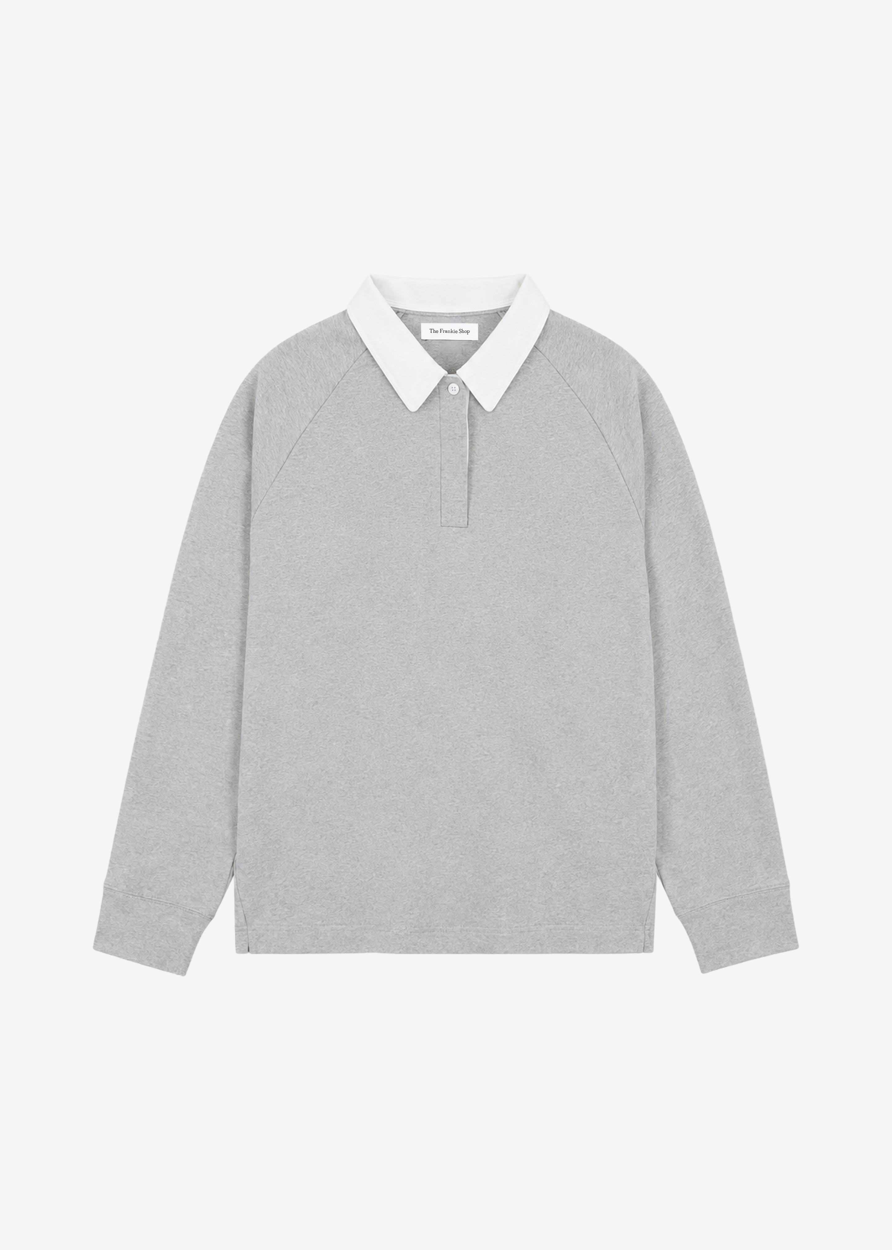 Bruino Contrast Collar Polo Sweatshirt - Light Grey - 6