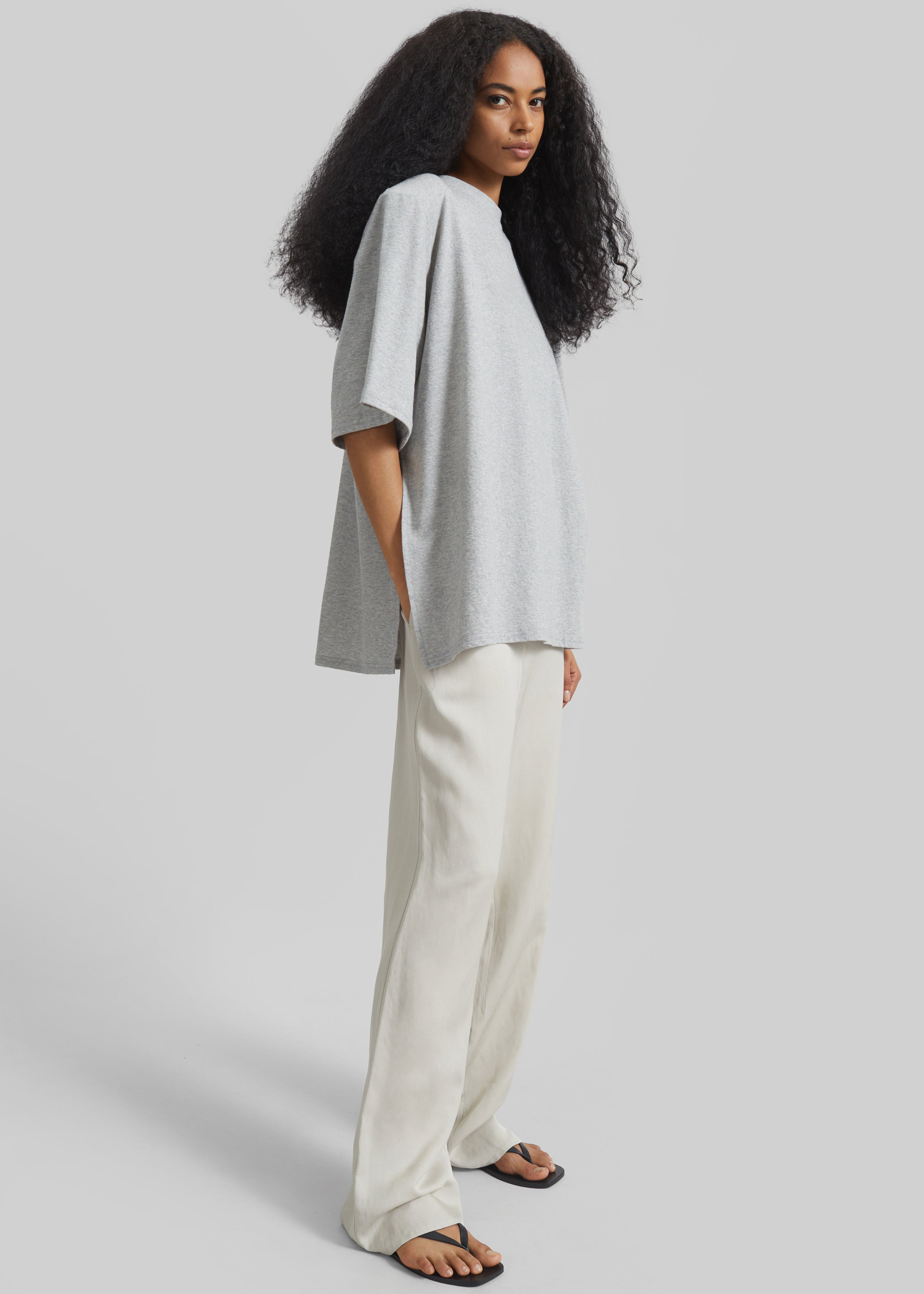 Bruna Linen Soft Pants - Light Beige - 5