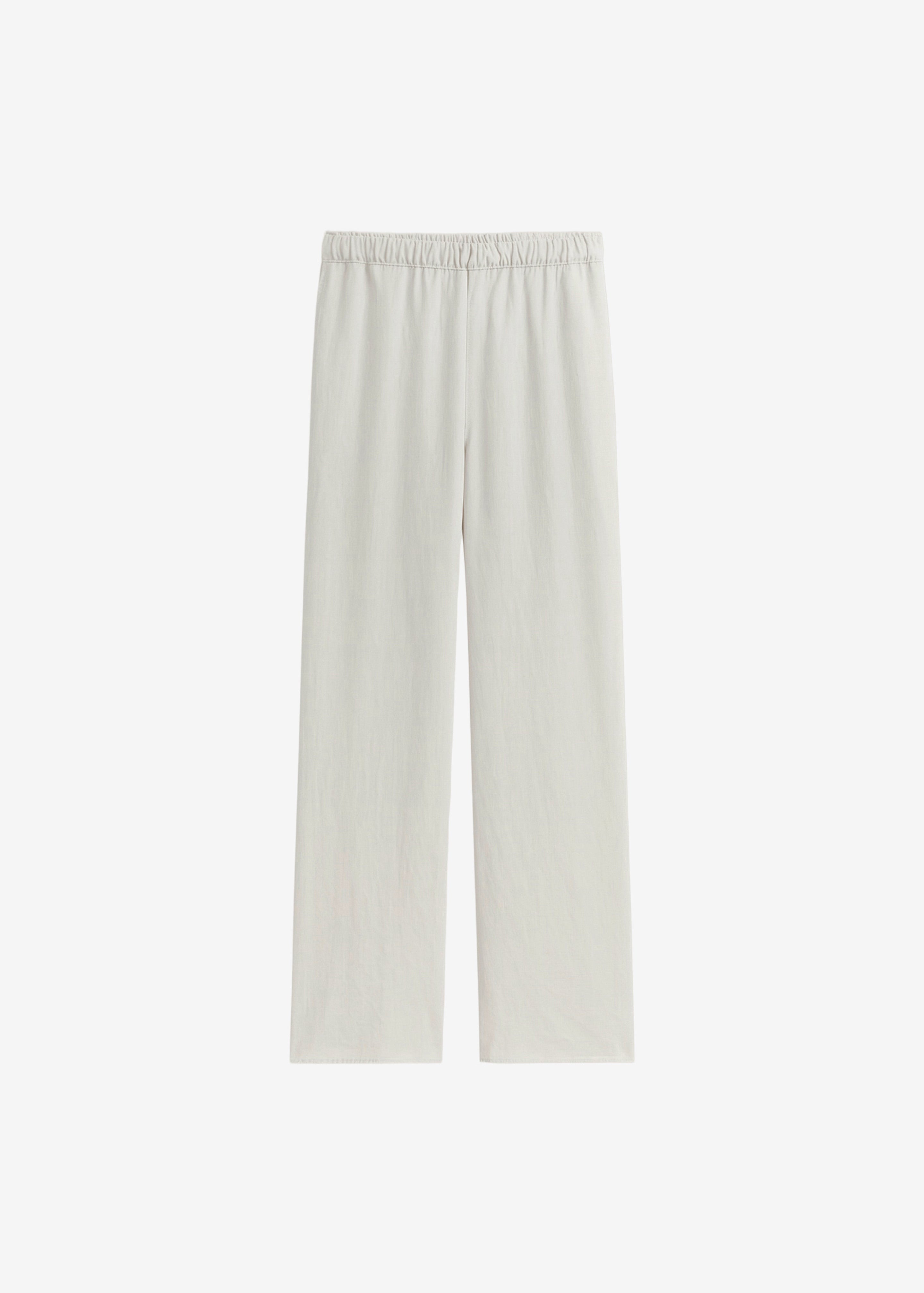 Bruna Linen Soft Pants - Light Beige - 10