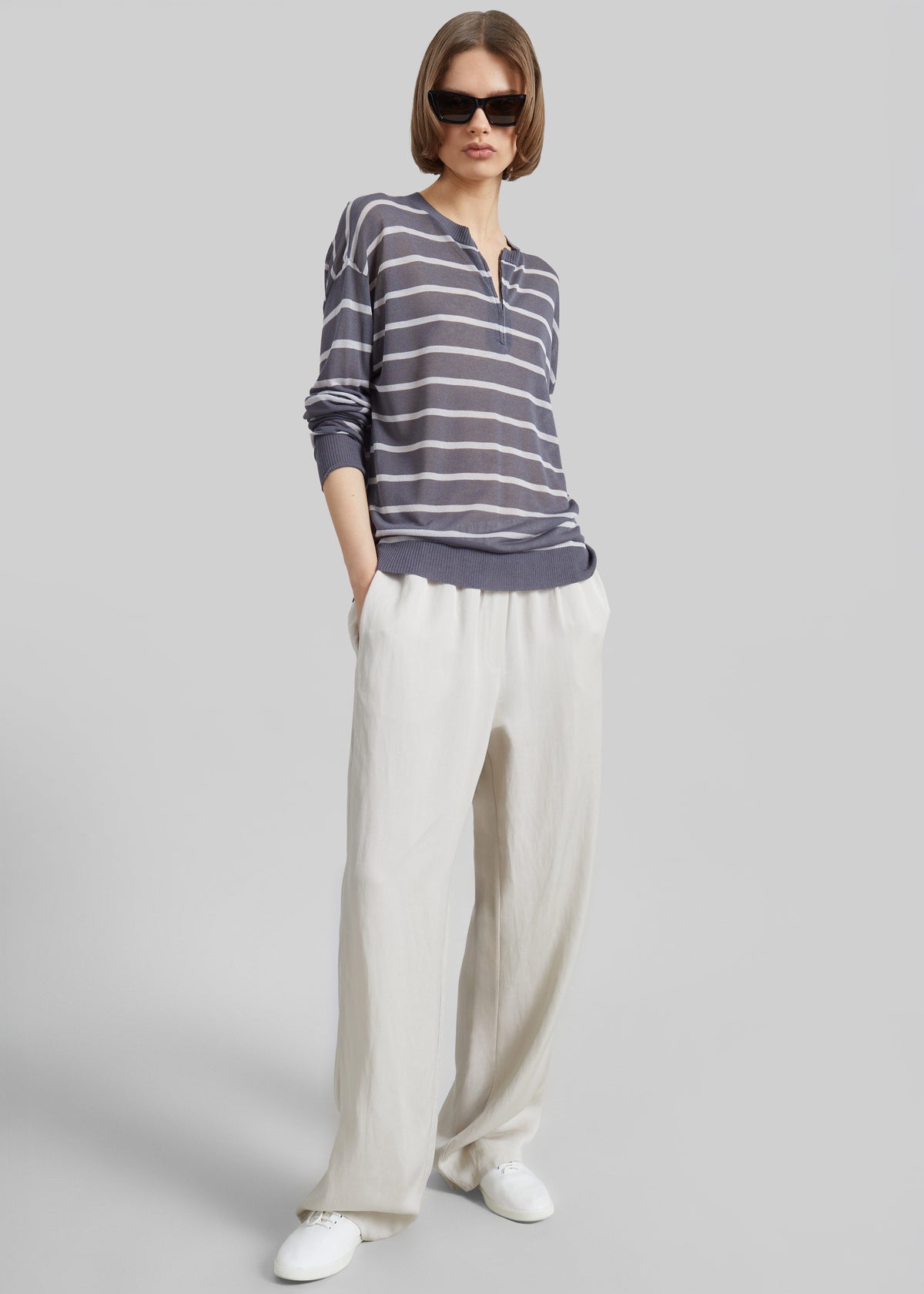 Bruna Linen Soft Pants - Light Beige - 6