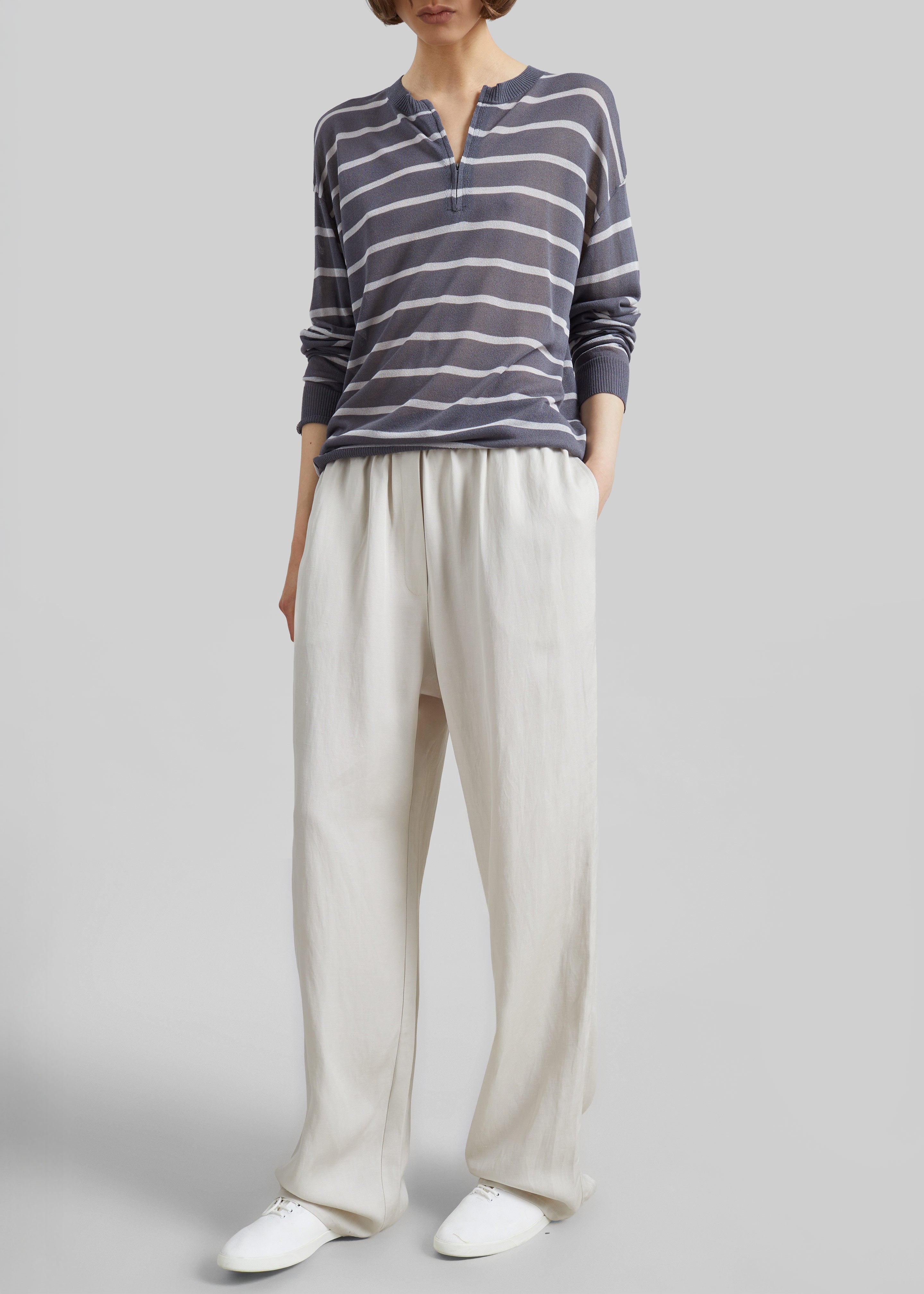 Bruna Linen Soft Pants - Light Beige - 2