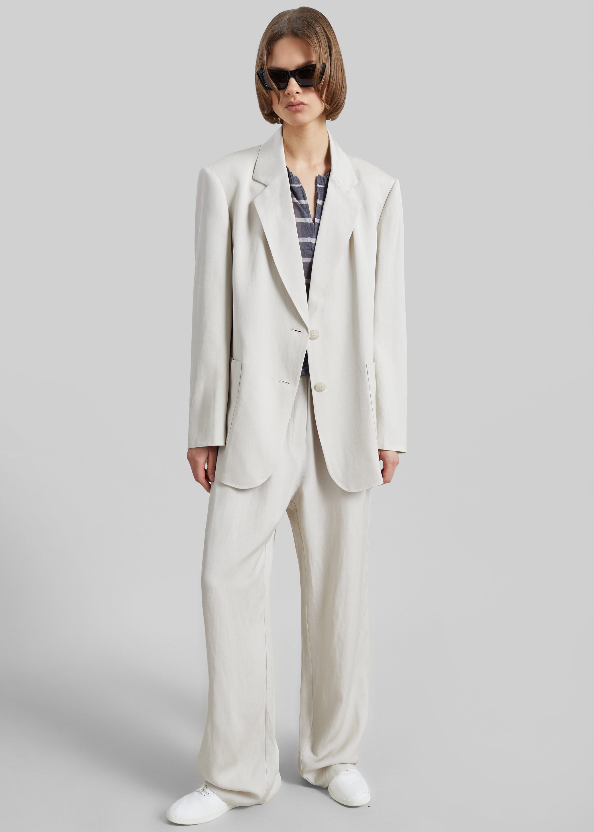 Shop the look image for Bruna Linen Soft Pants - Light Beige