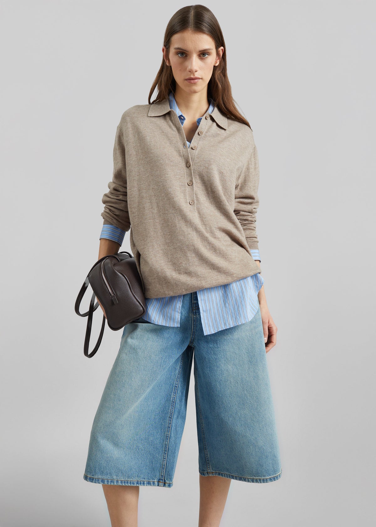 Brunoy Denim Culottes - Light Wash - 7