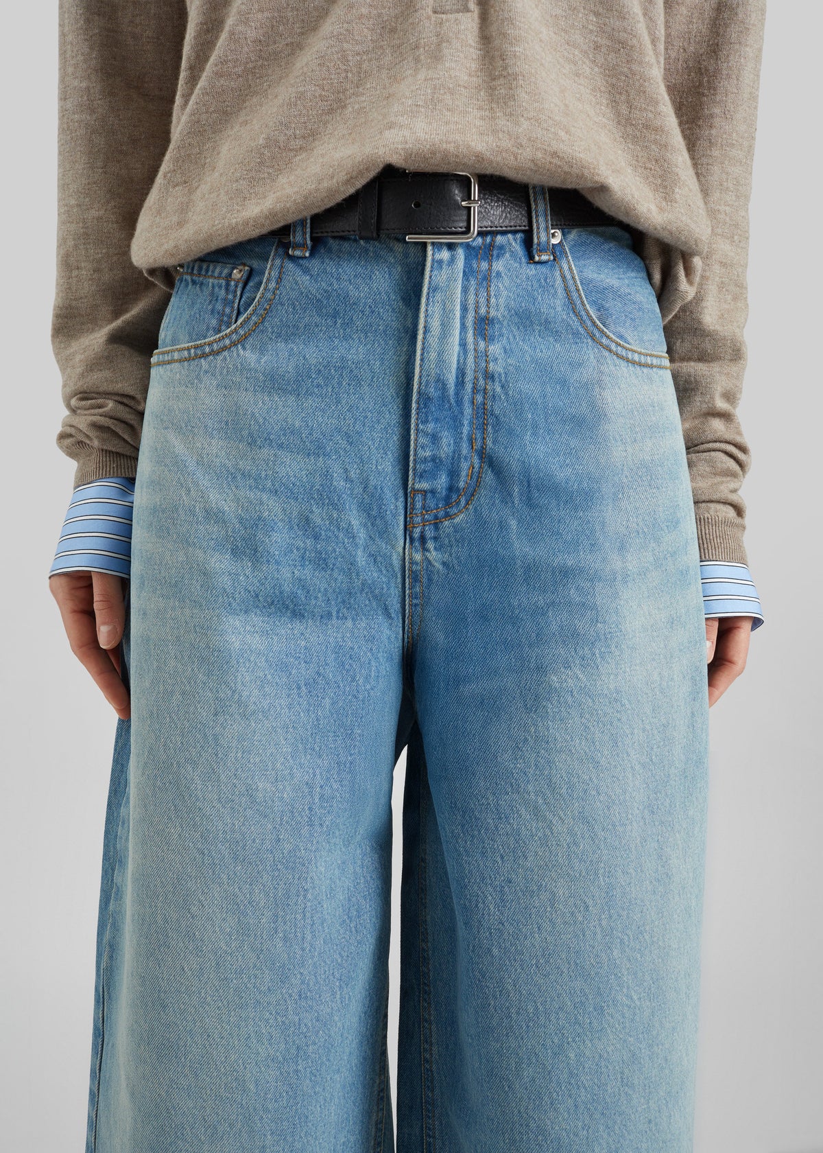 Brunoy Denim Culottes - Light Wash - 6