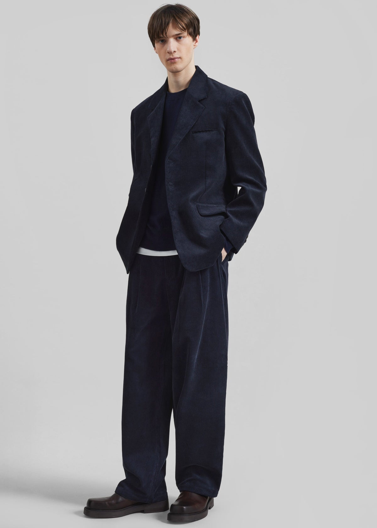 Bryant Corduroy Blazer - Dark Navy - 5