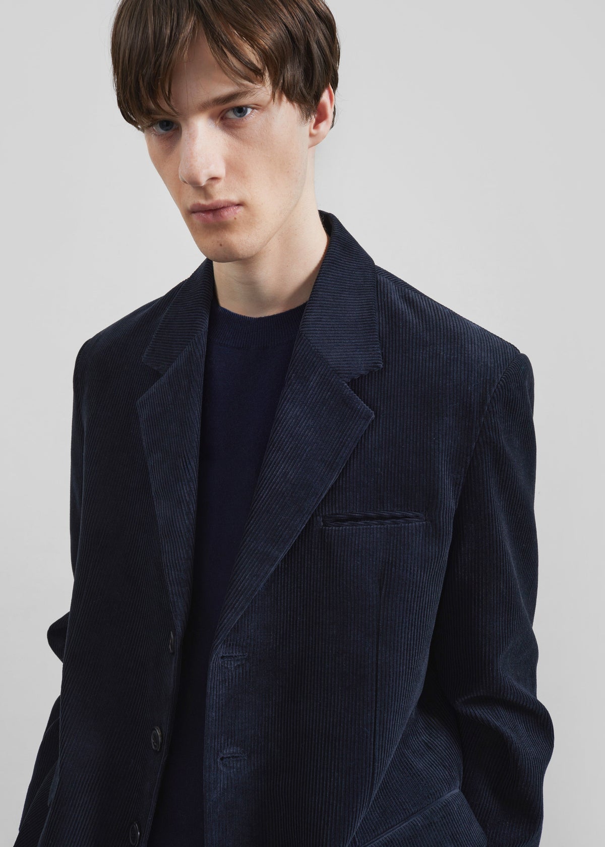 Bryant Corduroy Blazer - Dark Navy - 7
