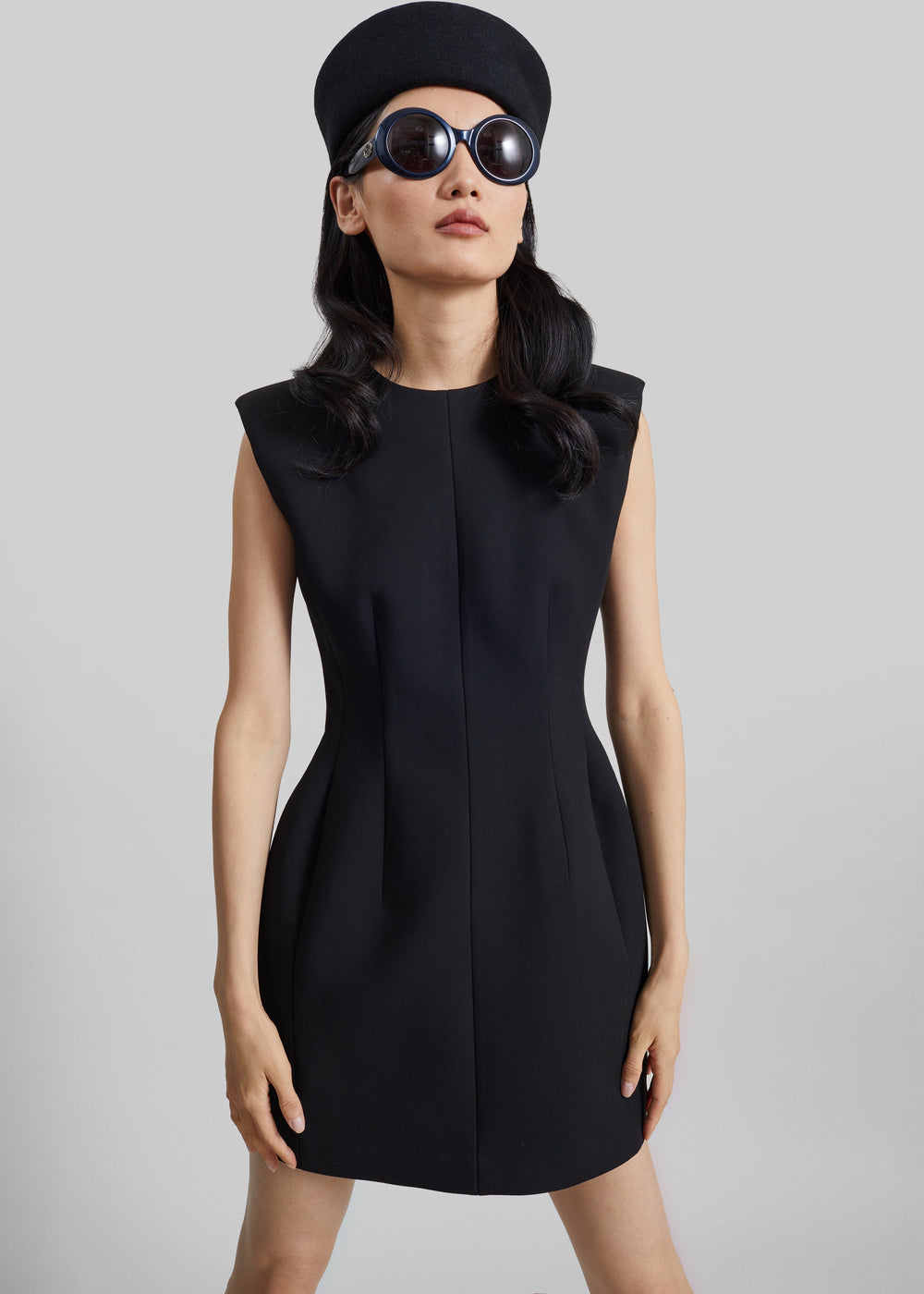 Bryn Cinched Mini Dress - Black - 1