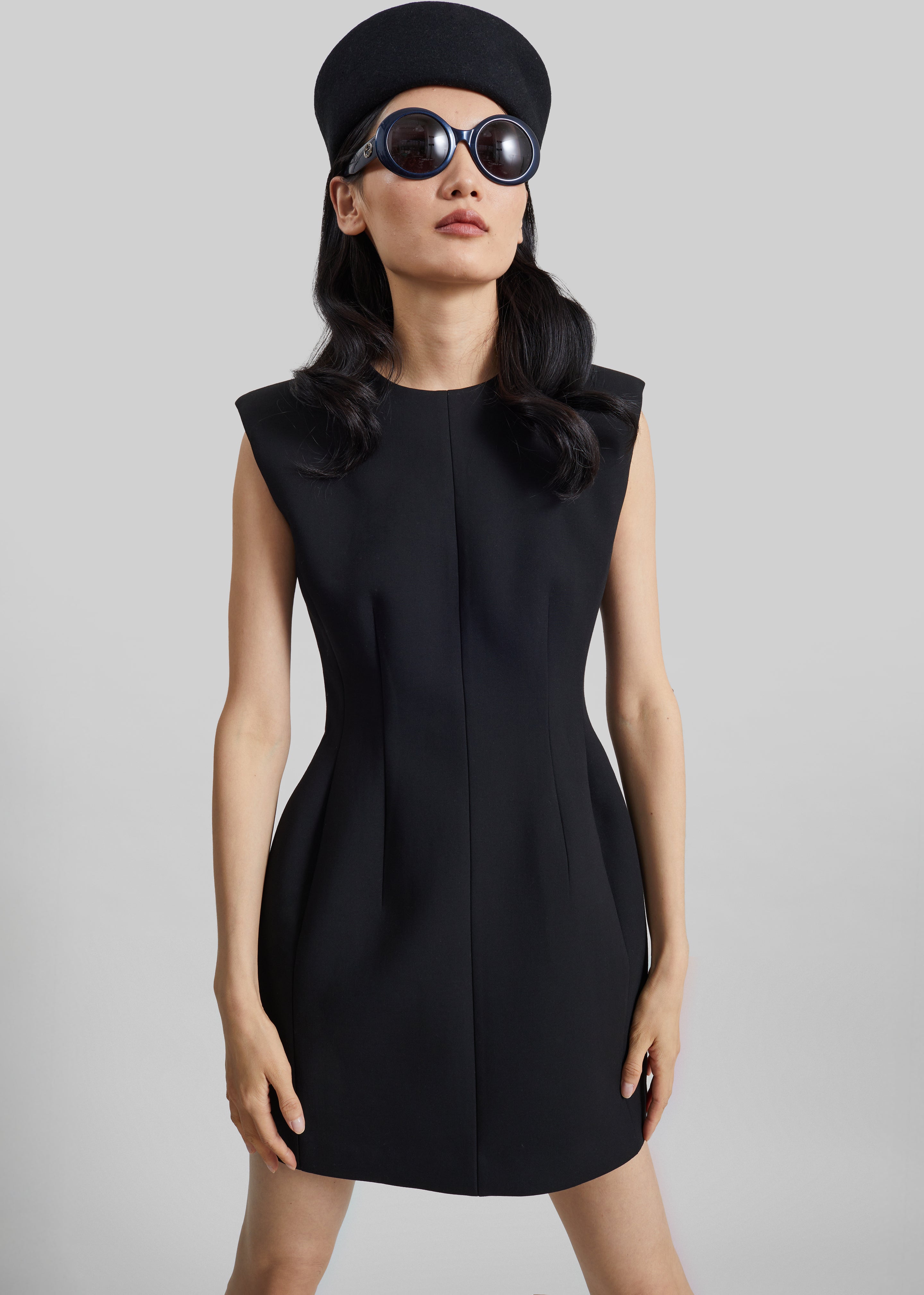 Bryn Cinched Mini Dress - Black - 2