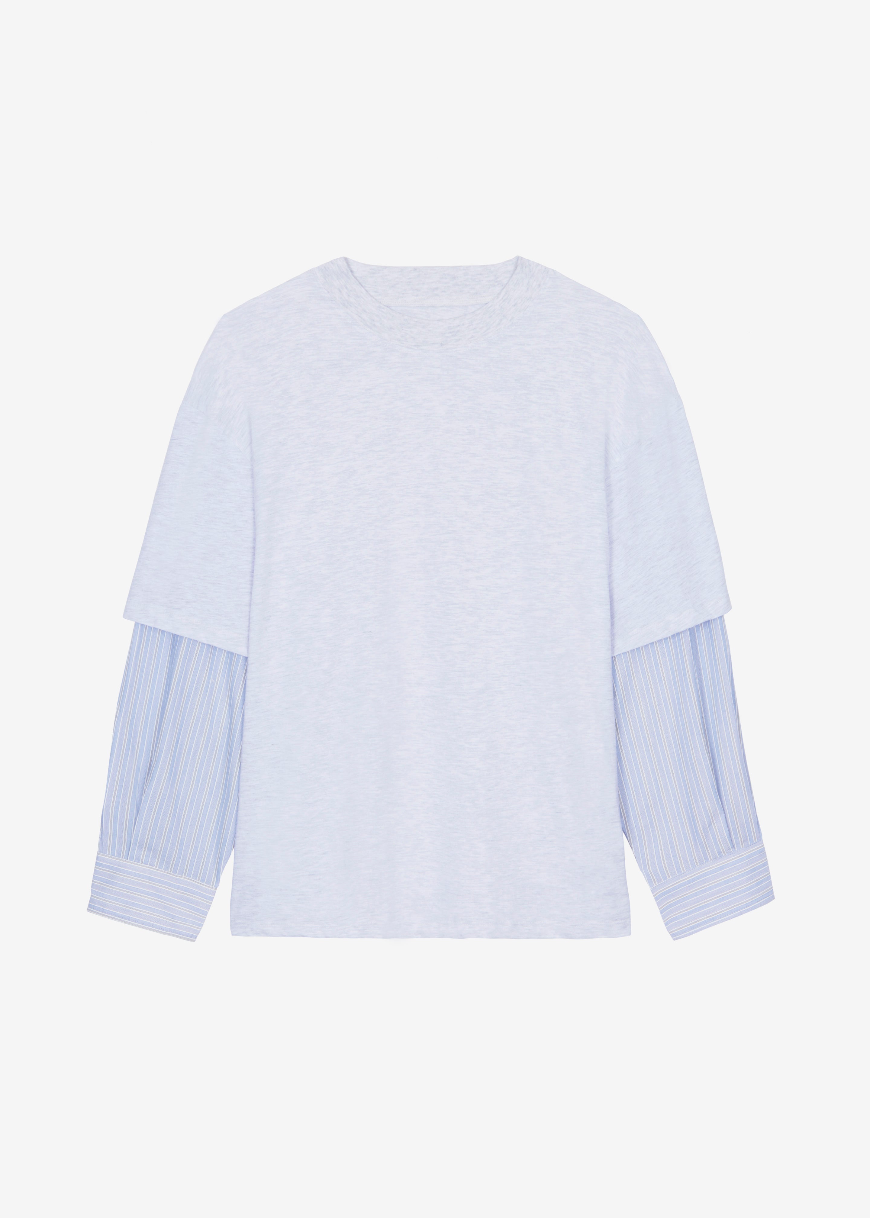 Bryton Layered Tee - Light Grey/Blue - 12