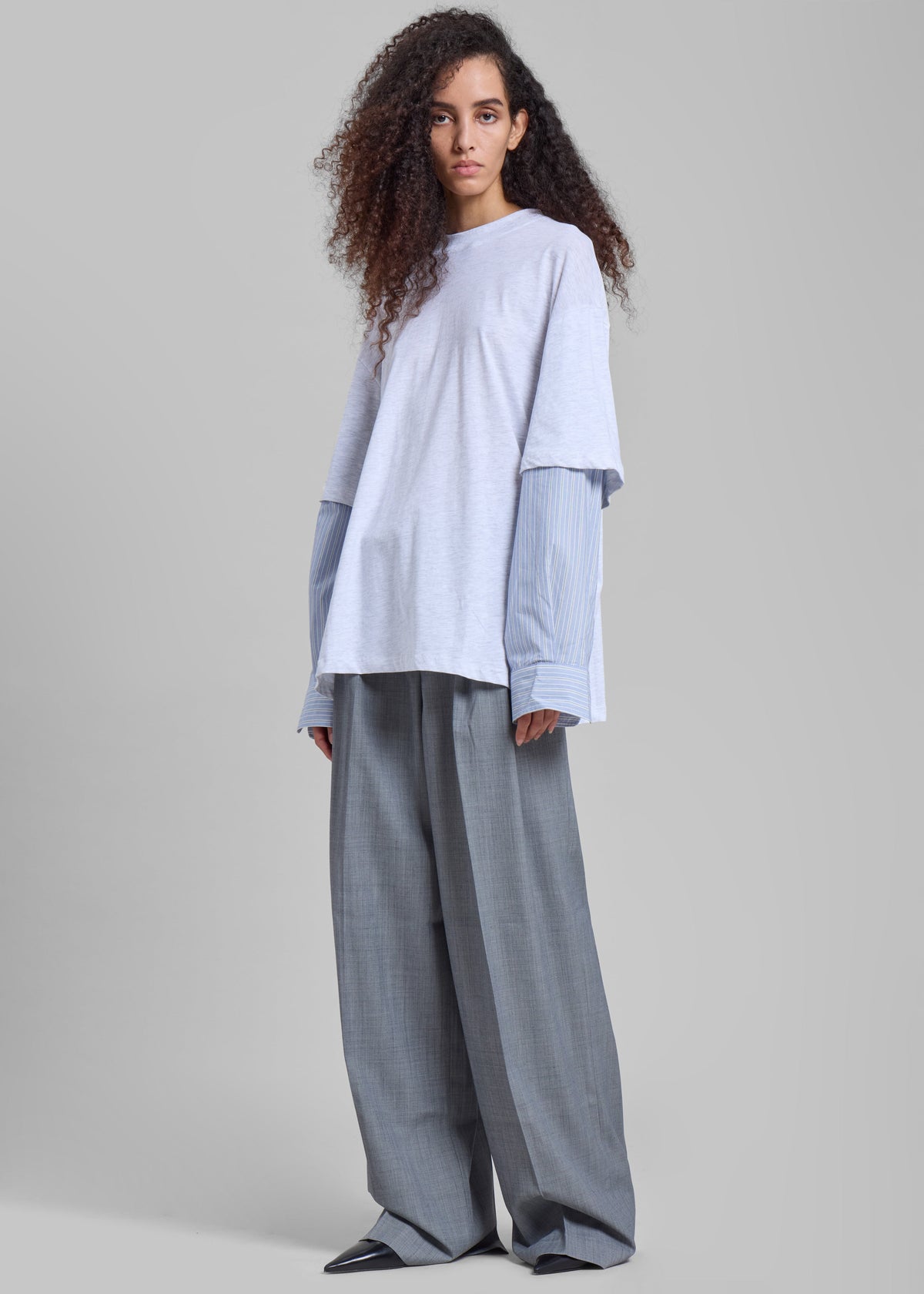 Bryton Layered Tee - Light Grey/Blue - 3