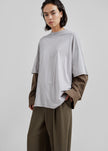 Bryton Layered Tee - Grey/Brown