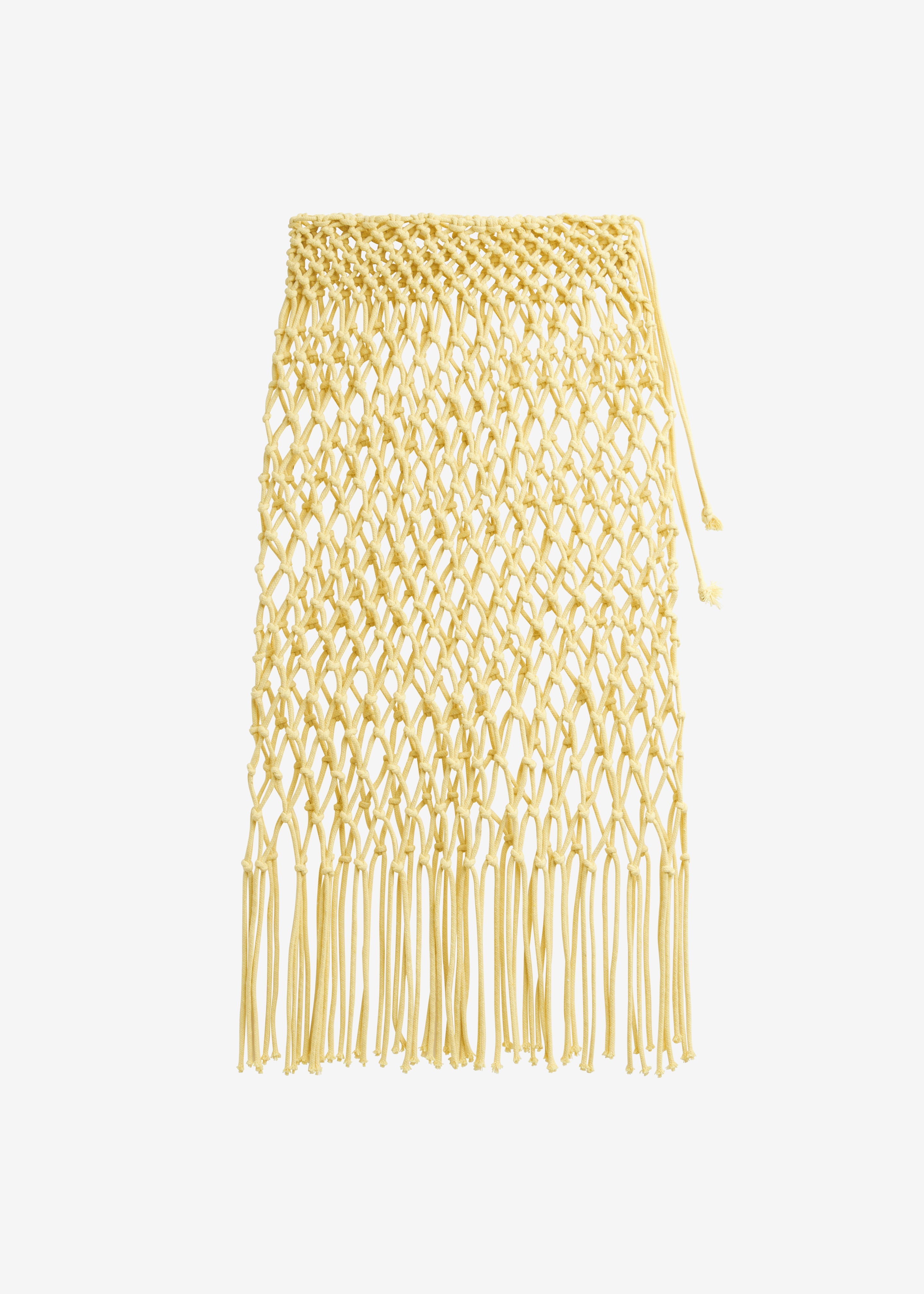 Tropea Macrame Skirt - Pale Yellow - 10