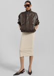 Burland Faux Leather Jacket - Brown