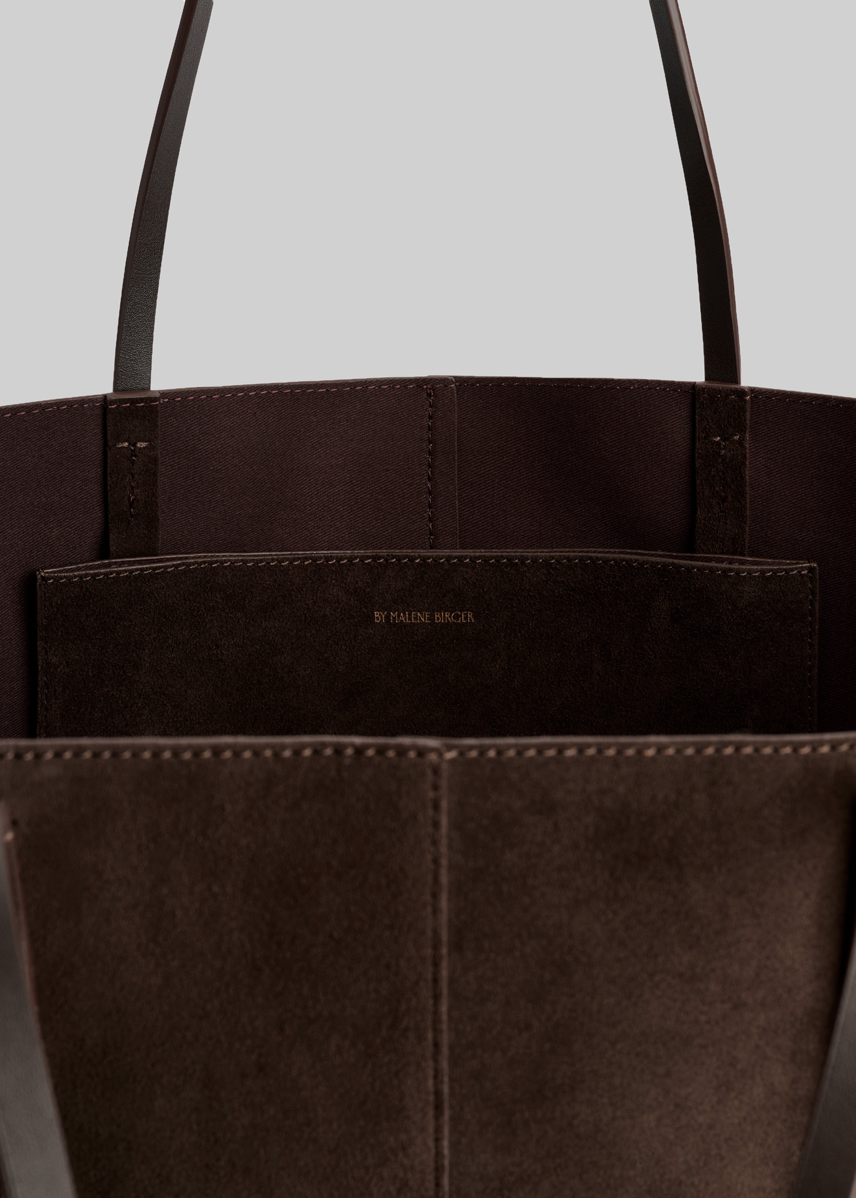 By Malene Birger Abilla Suede Tote Bag - Coffee Brown - 4