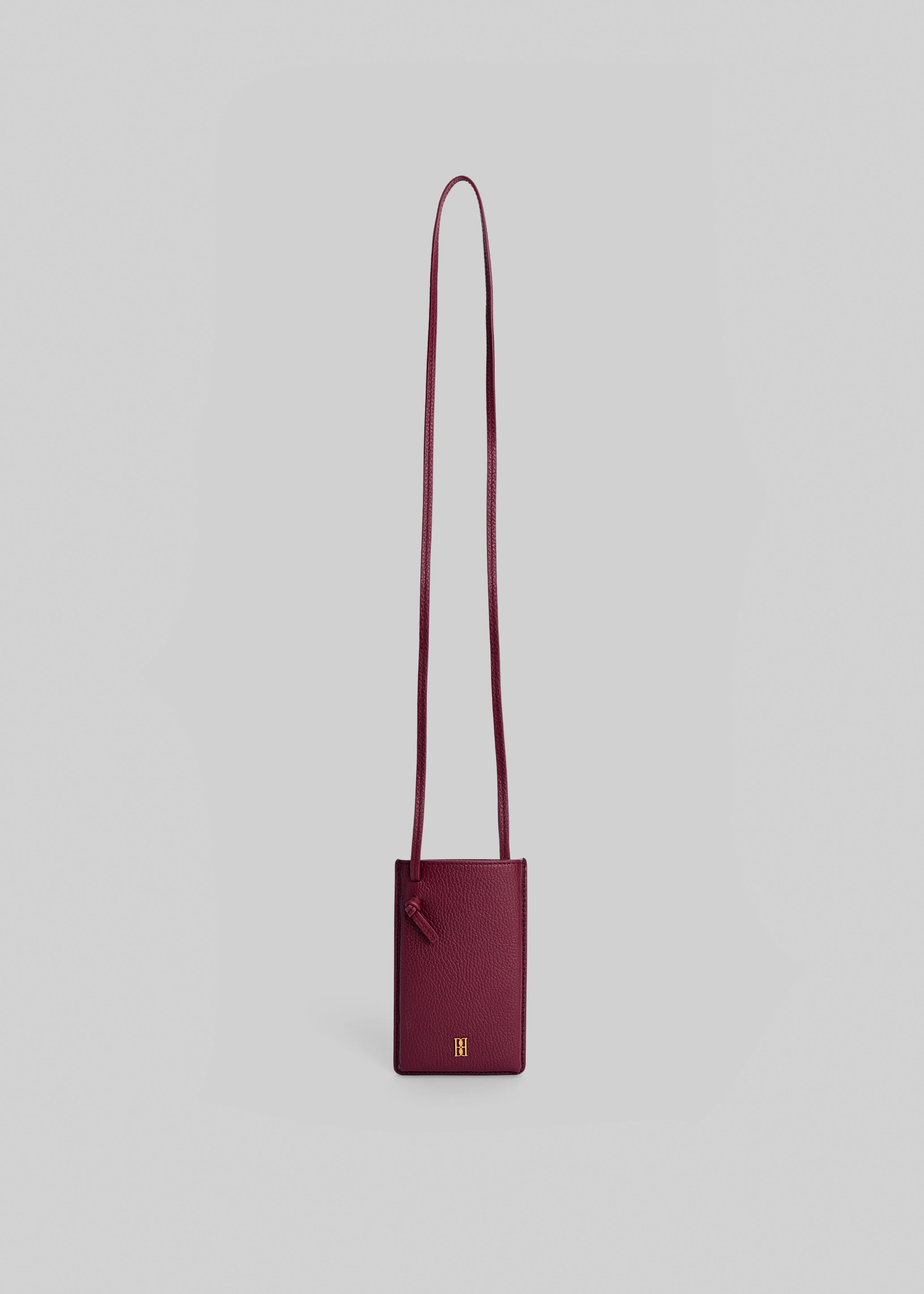 By Malene Birger Aya Phone Leather Pouch - Cabernet - 3
