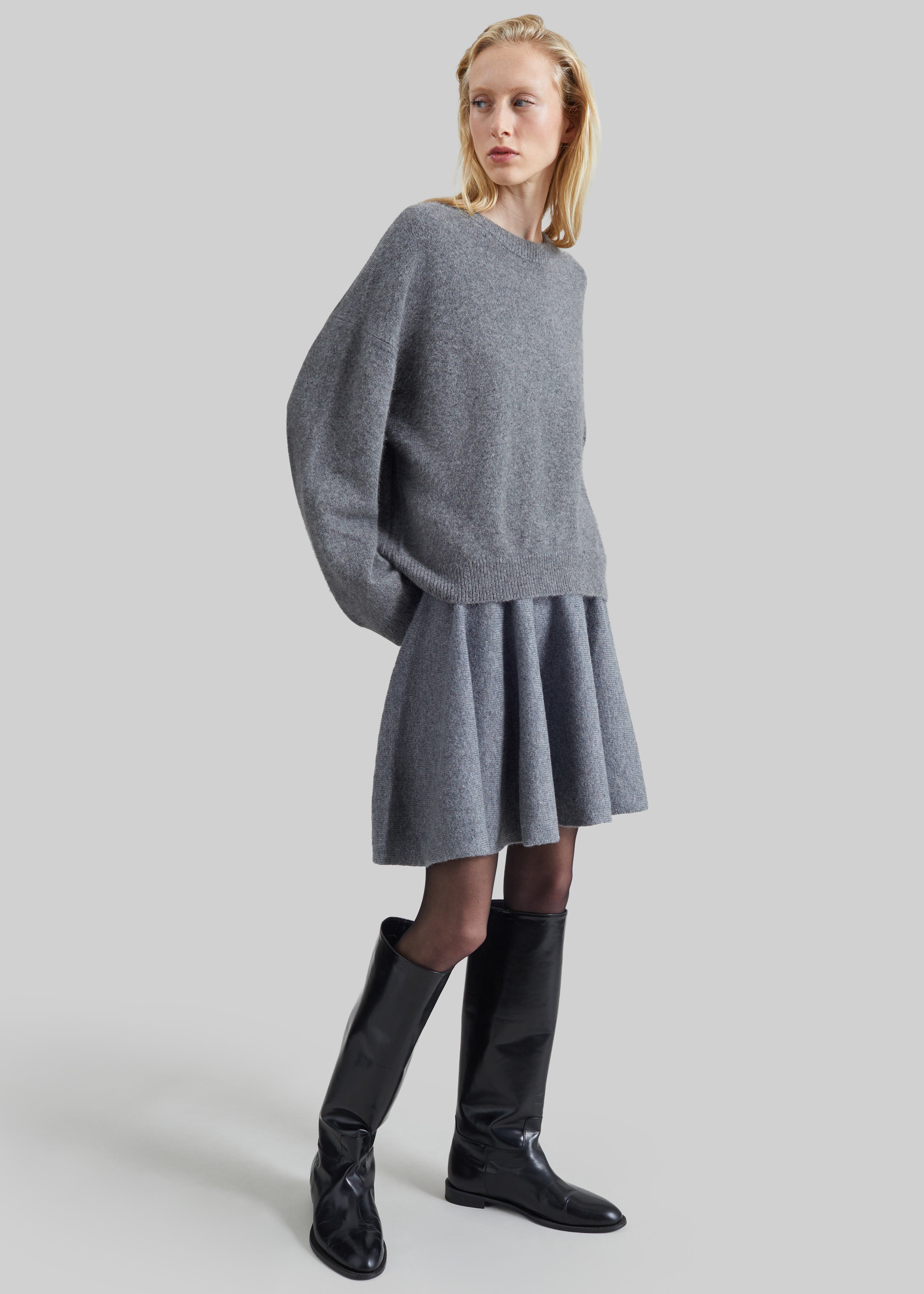 By Malene Birger Bradley Wool Sweater - Grey Melange – The Frankie