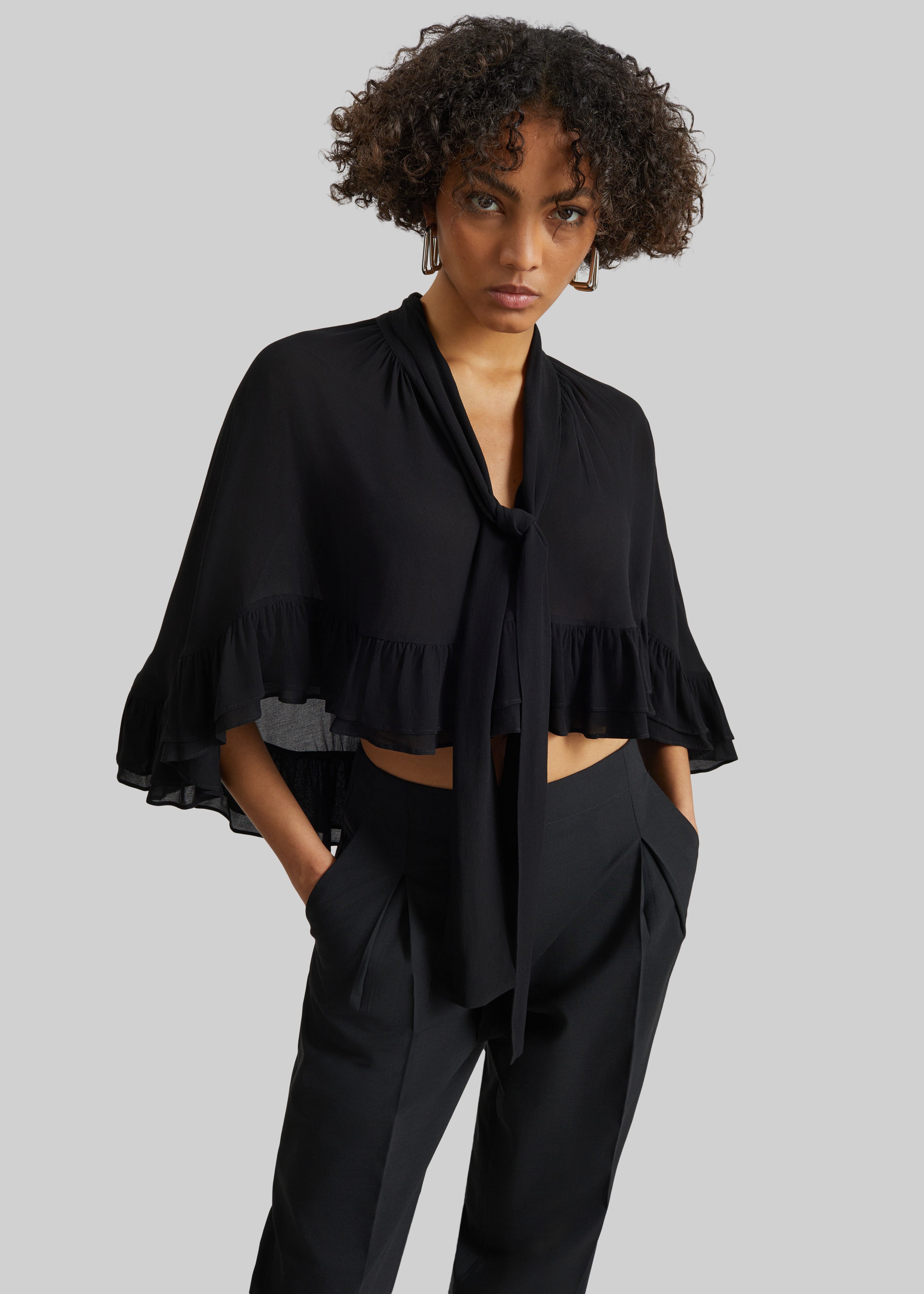 By Malene Birger Cedi Cape - Black - 3