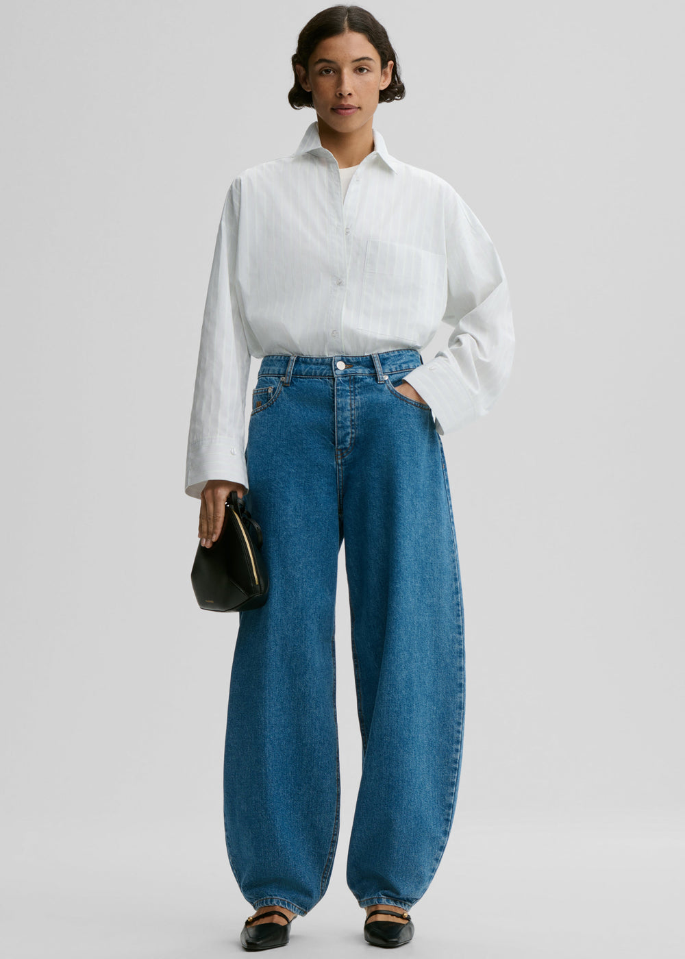 By Malene Birger Dallas Denim Pants - Mid Denim Blue