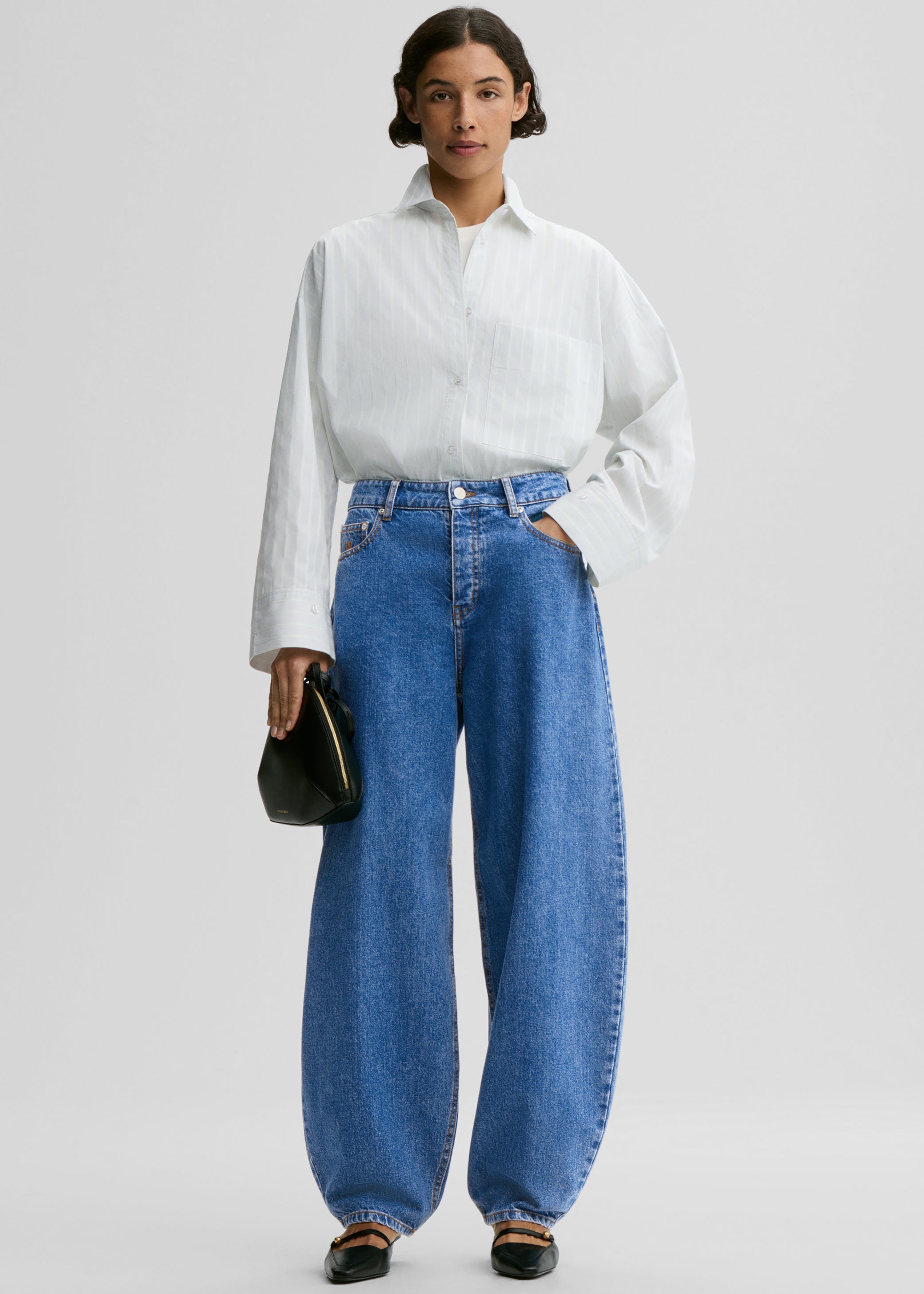 Shop the look image for By Malene Birger Dallas Denim Pants - Mid Denim Blue