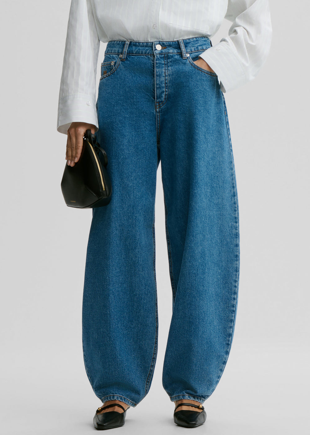 By Malene Birger Dallas Denim Pants - Mid Denim Blue - 1