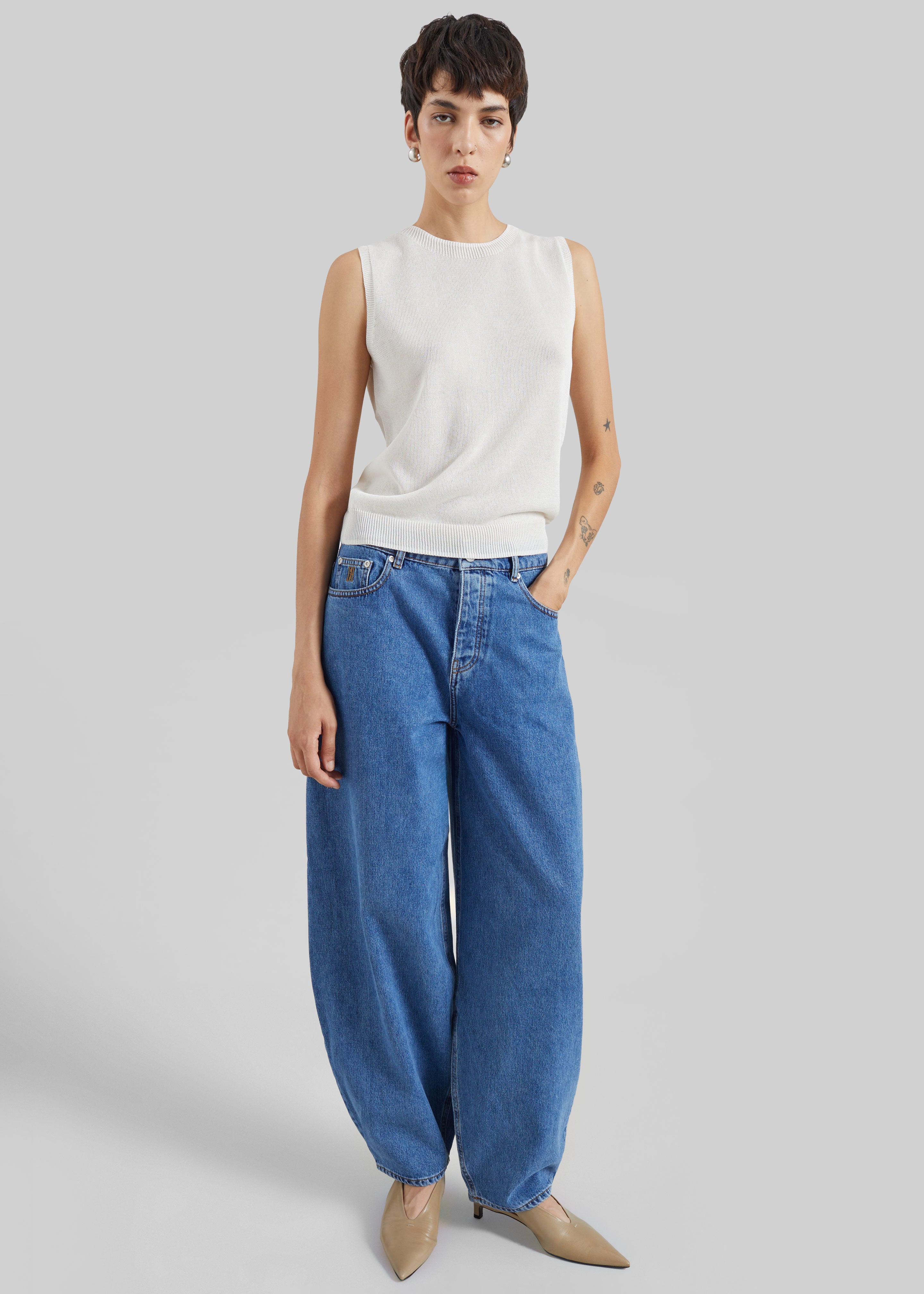 By Malene Birger Dallas Denim Pants - Mid Denim Blue