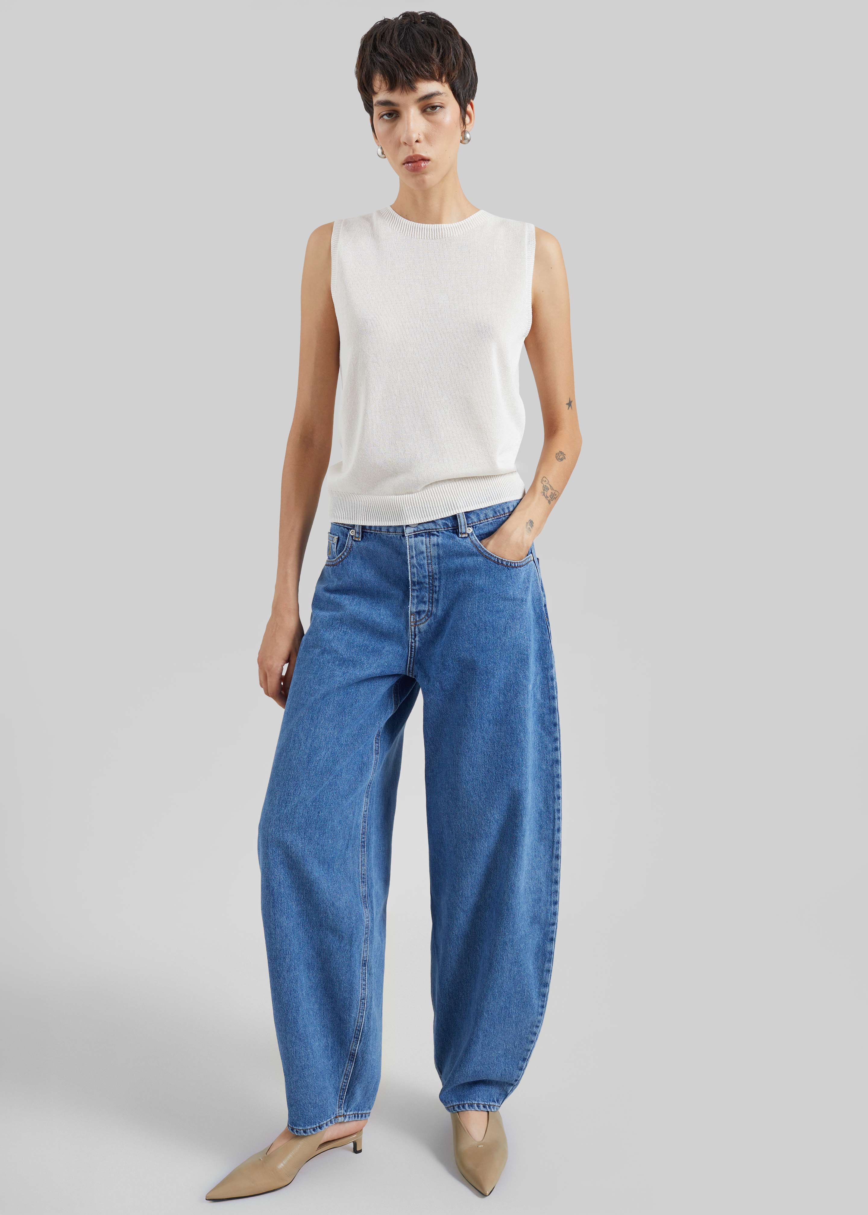 By Malene Birger Dallas Denim Pants - Mid Denim Blue