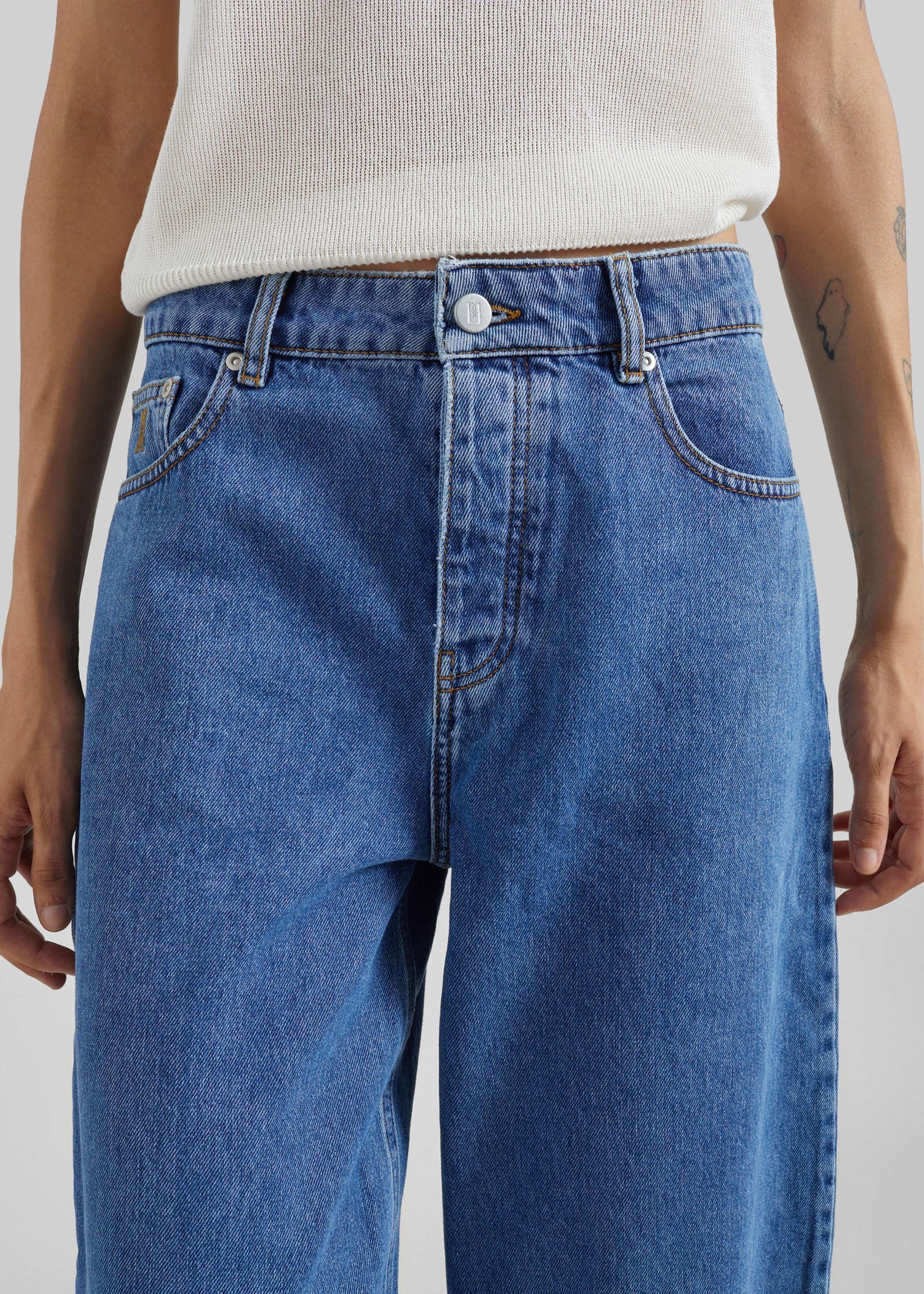 By Malene Birger Dallas Denim Pants - Mid Denim Blue