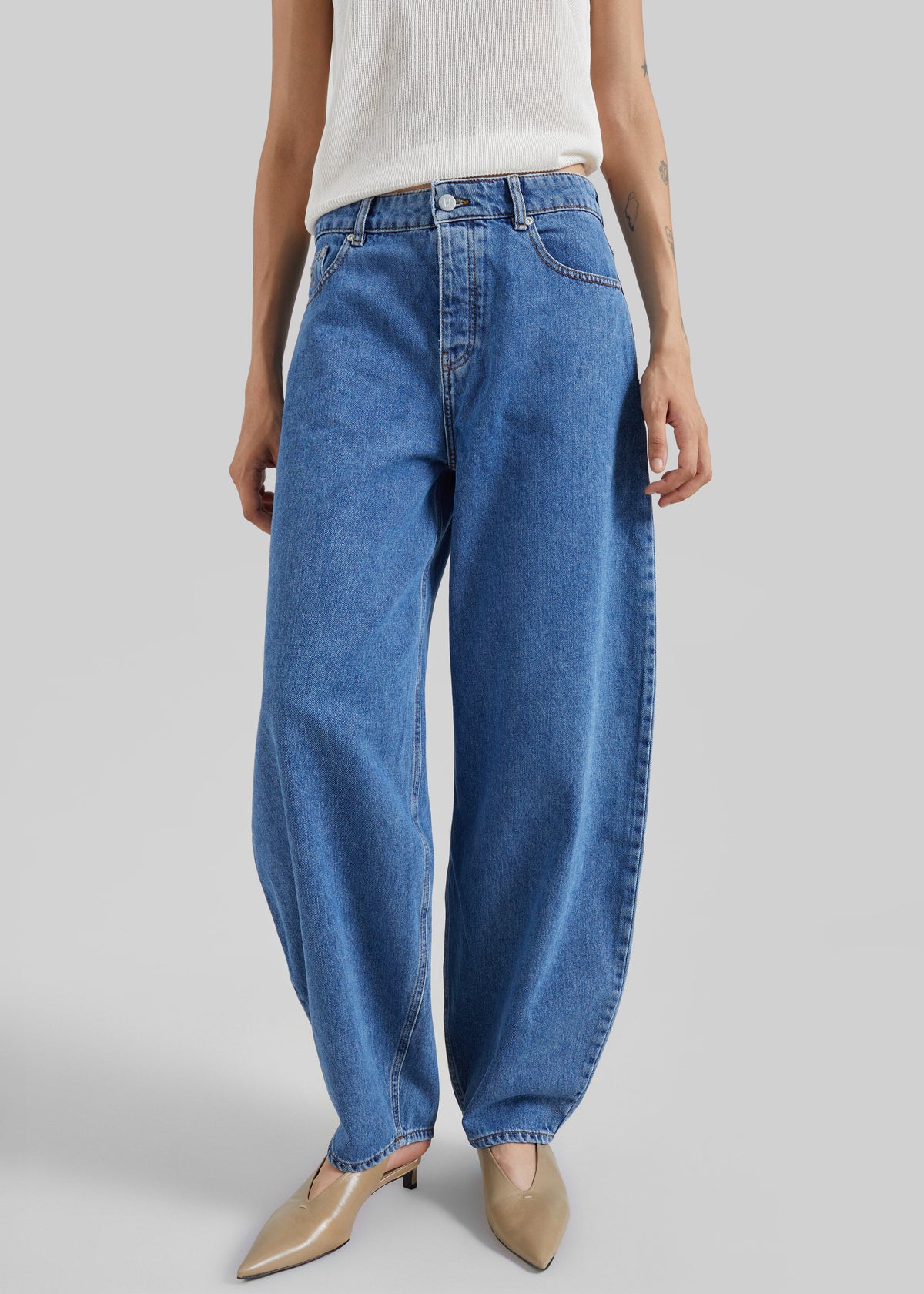 By Malene Birger Dallas Denim Pants - Mid Denim Blue