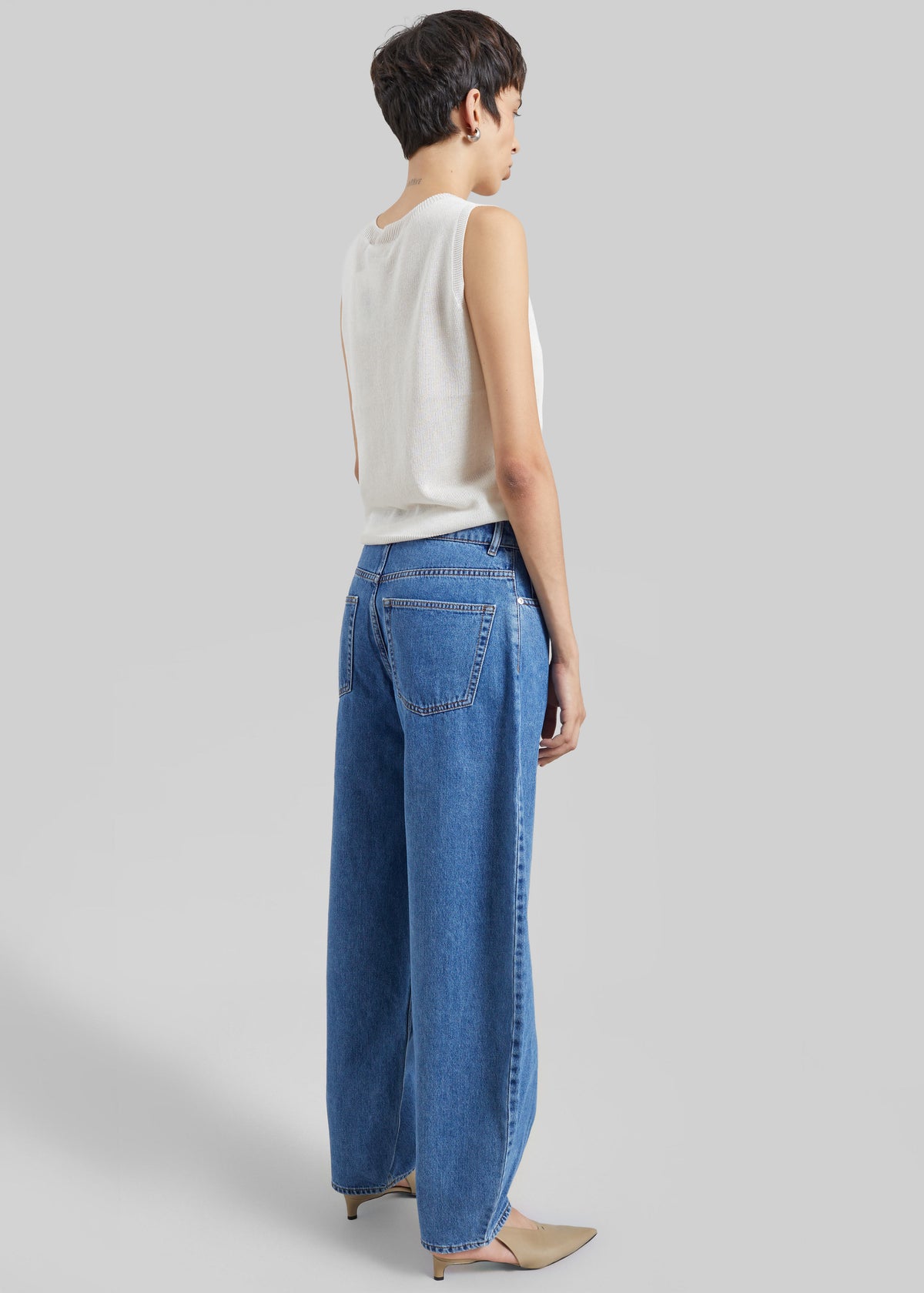 By Malene Birger Dallas Denim Pants - Mid Denim Blue