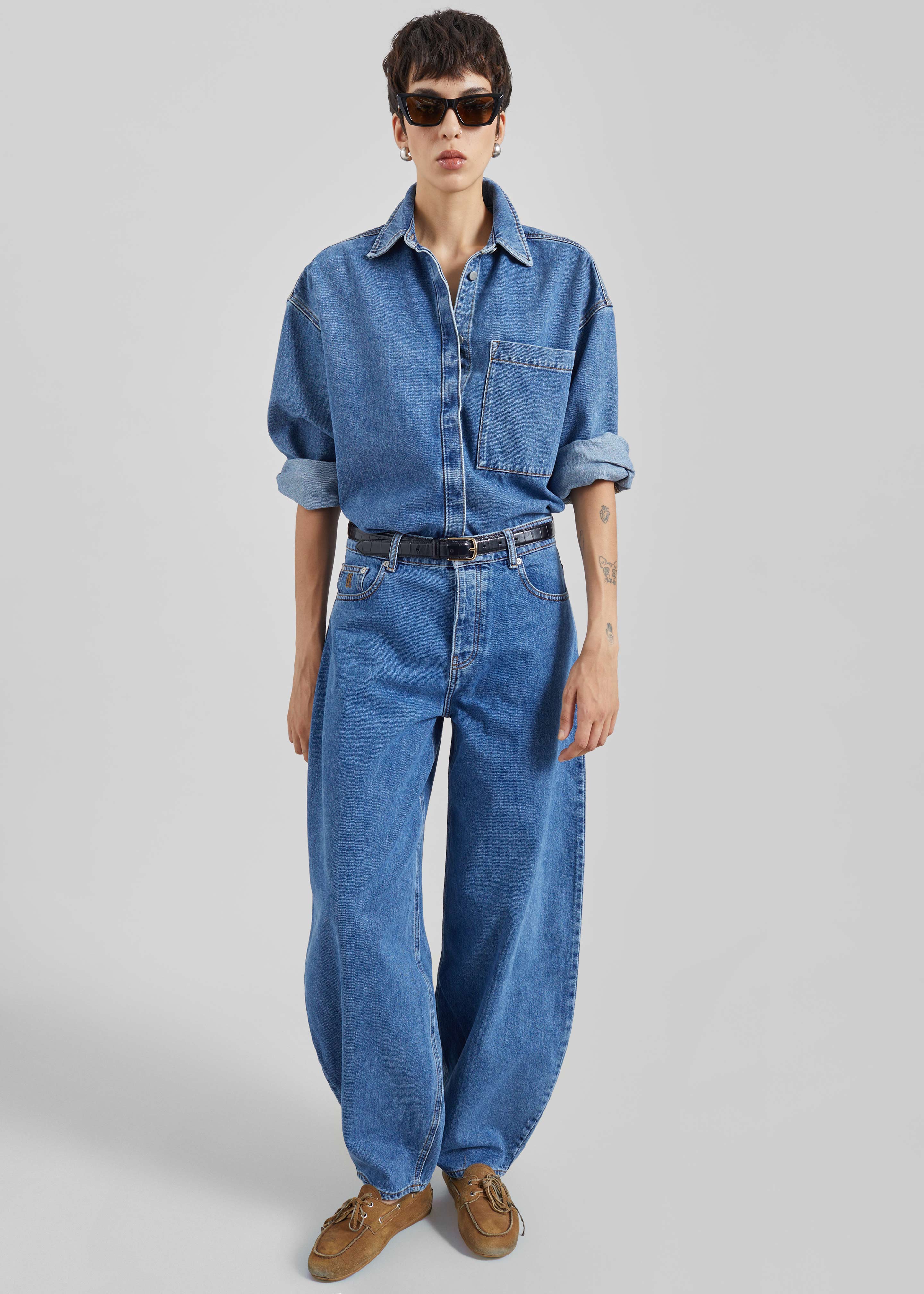 By Malene Birger Dallas Denim Pants - Mid Denim Blue