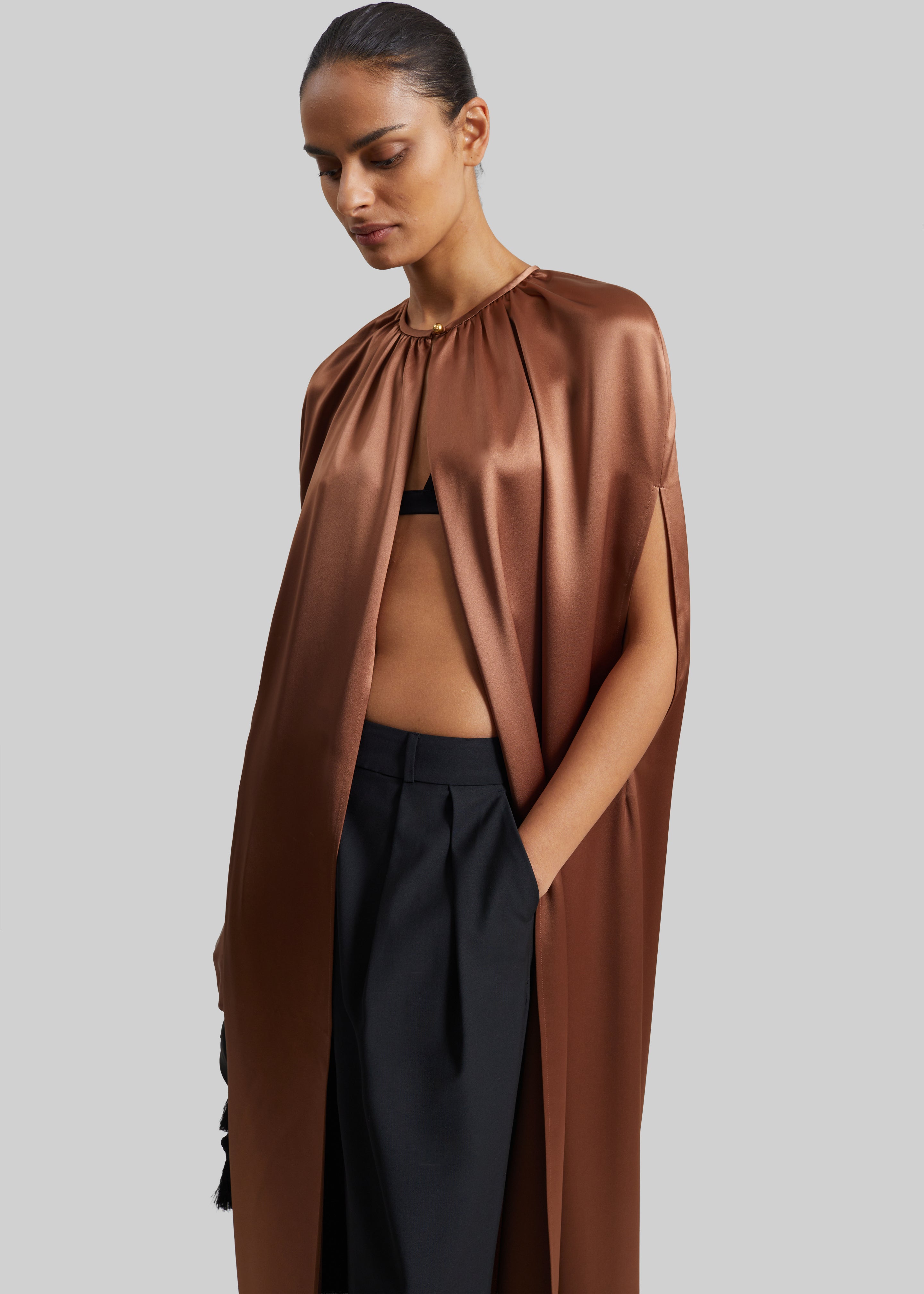 By Malene Birger Dallie Cape - Latte Brown - 3