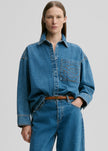 By Malene Birger Dea Denim Shirt - Mid Denim Blue