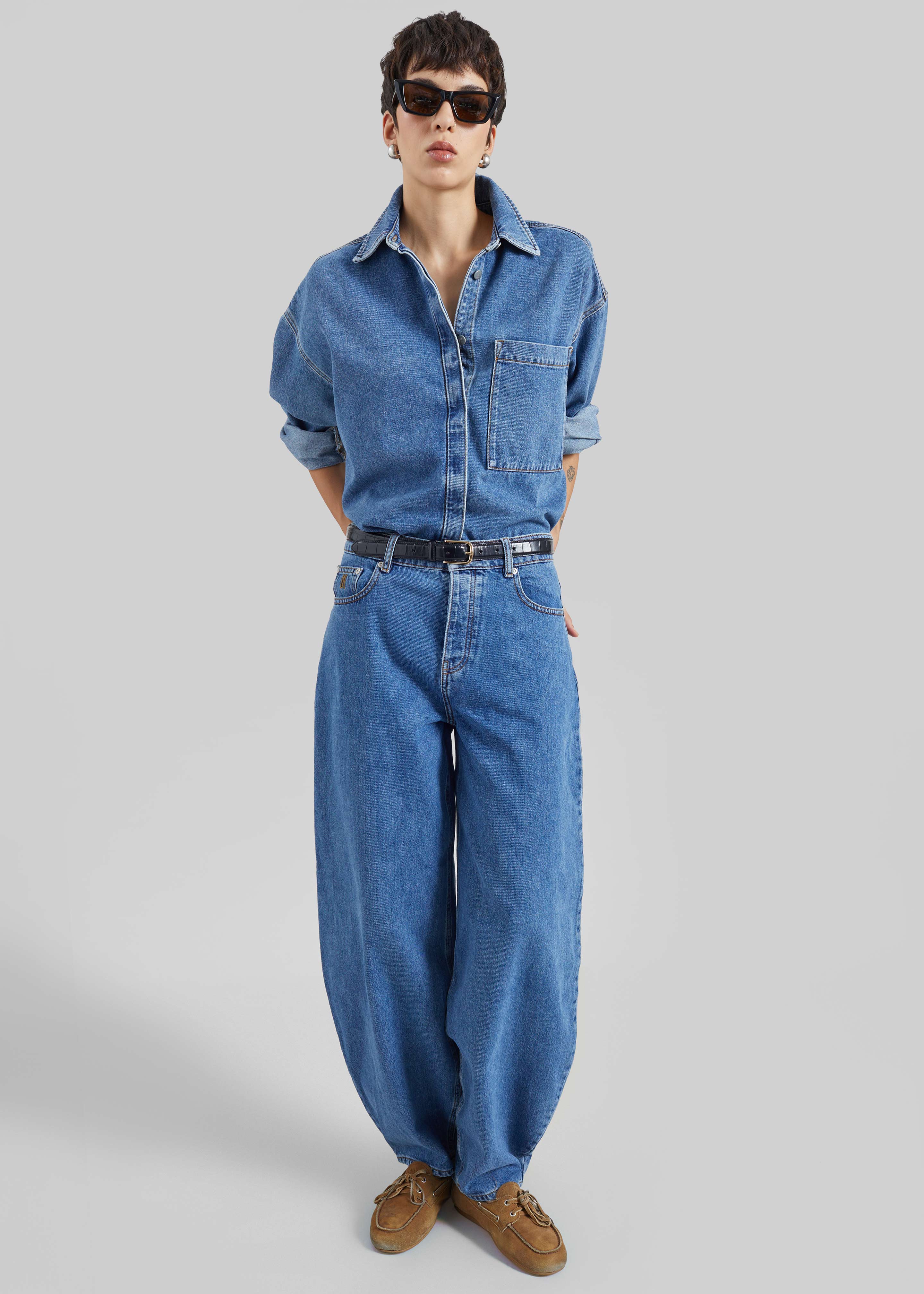 By Malene Birger Dea Denim Shirt - Mid Denim Blue