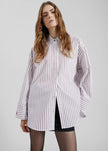 By Malene Birger Derris Cotton Shirt - Cabernet Stripe