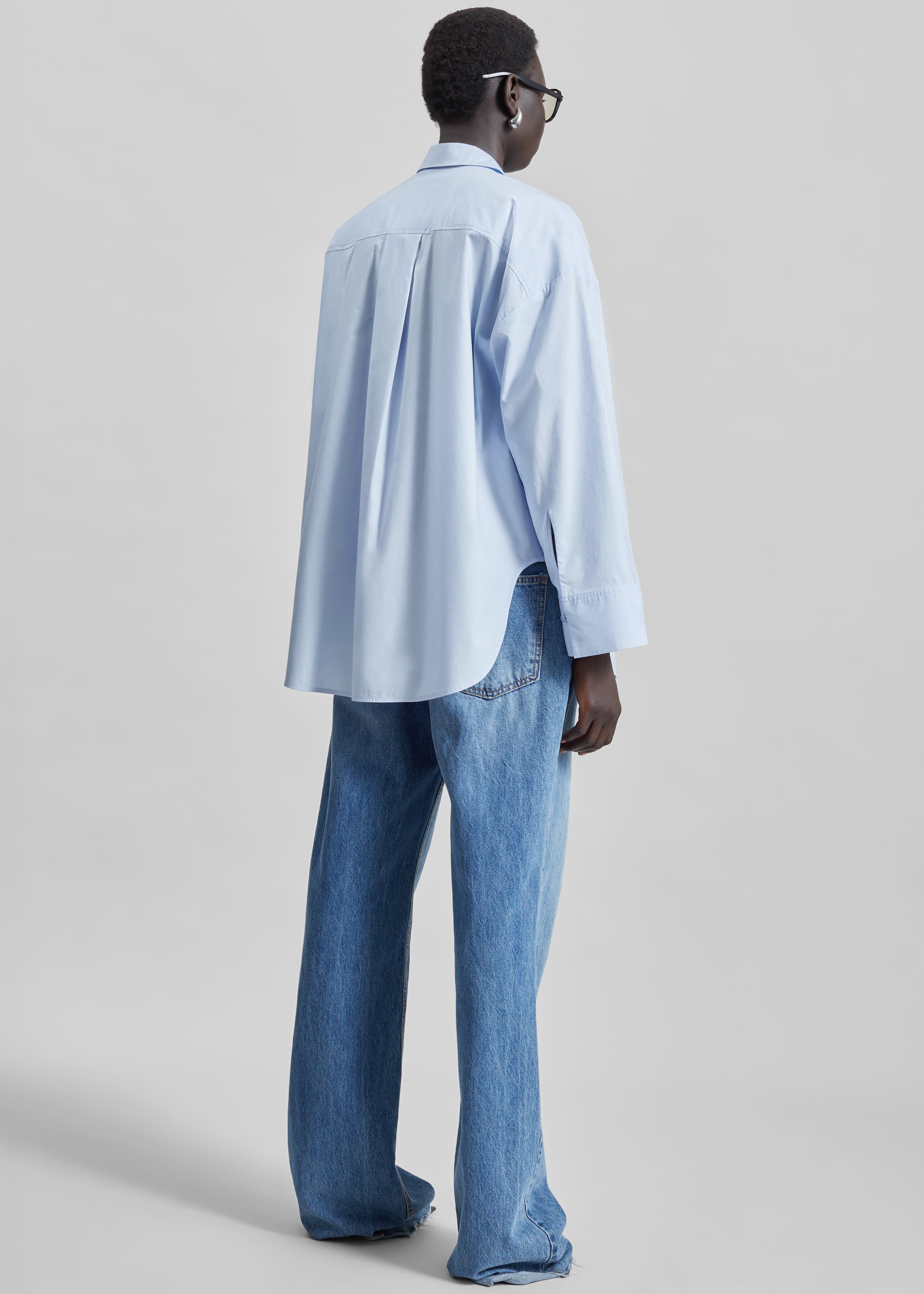 By Malene Birger Derris Cotton Shirt - Periwinkle Blue - 6