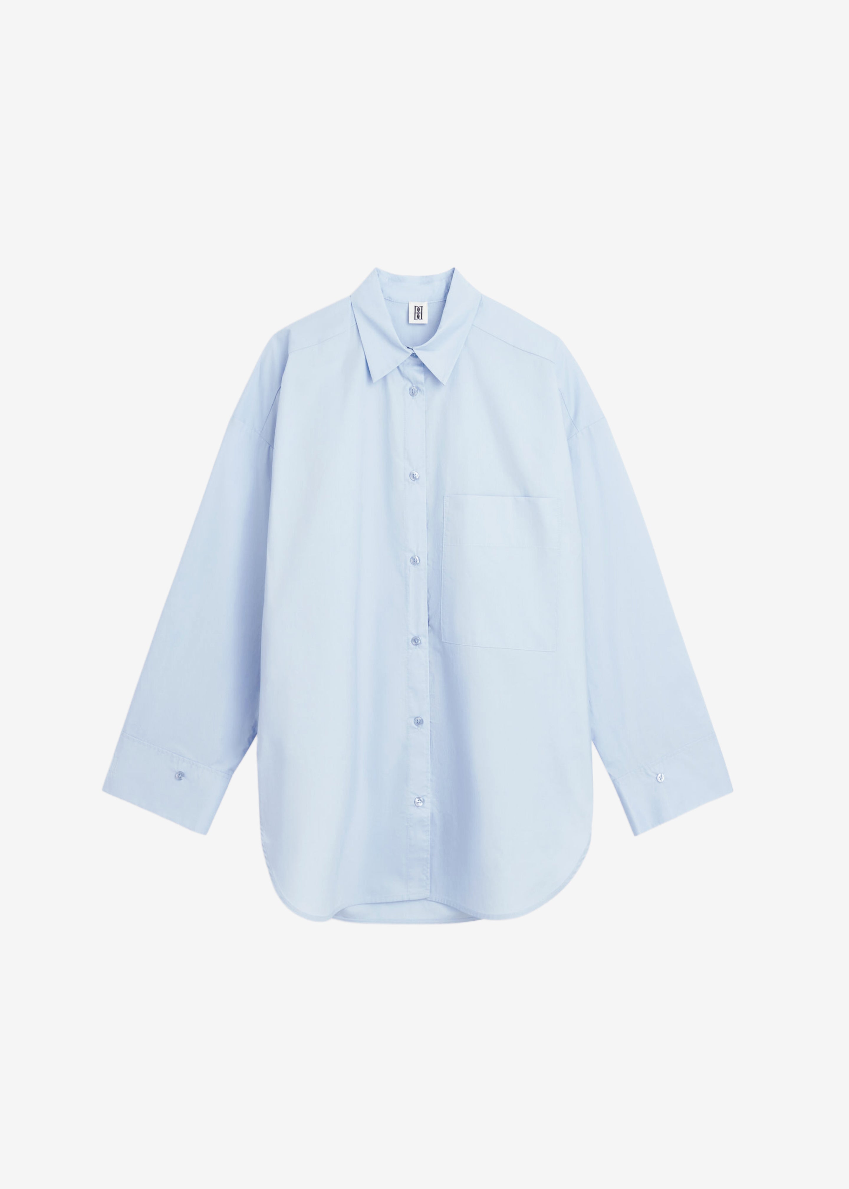 By Malene Birger Derris Cotton Shirt - Periwinkle Blue - 7