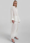By Malene Birger Derris Silk Organza Shirt - Soft White