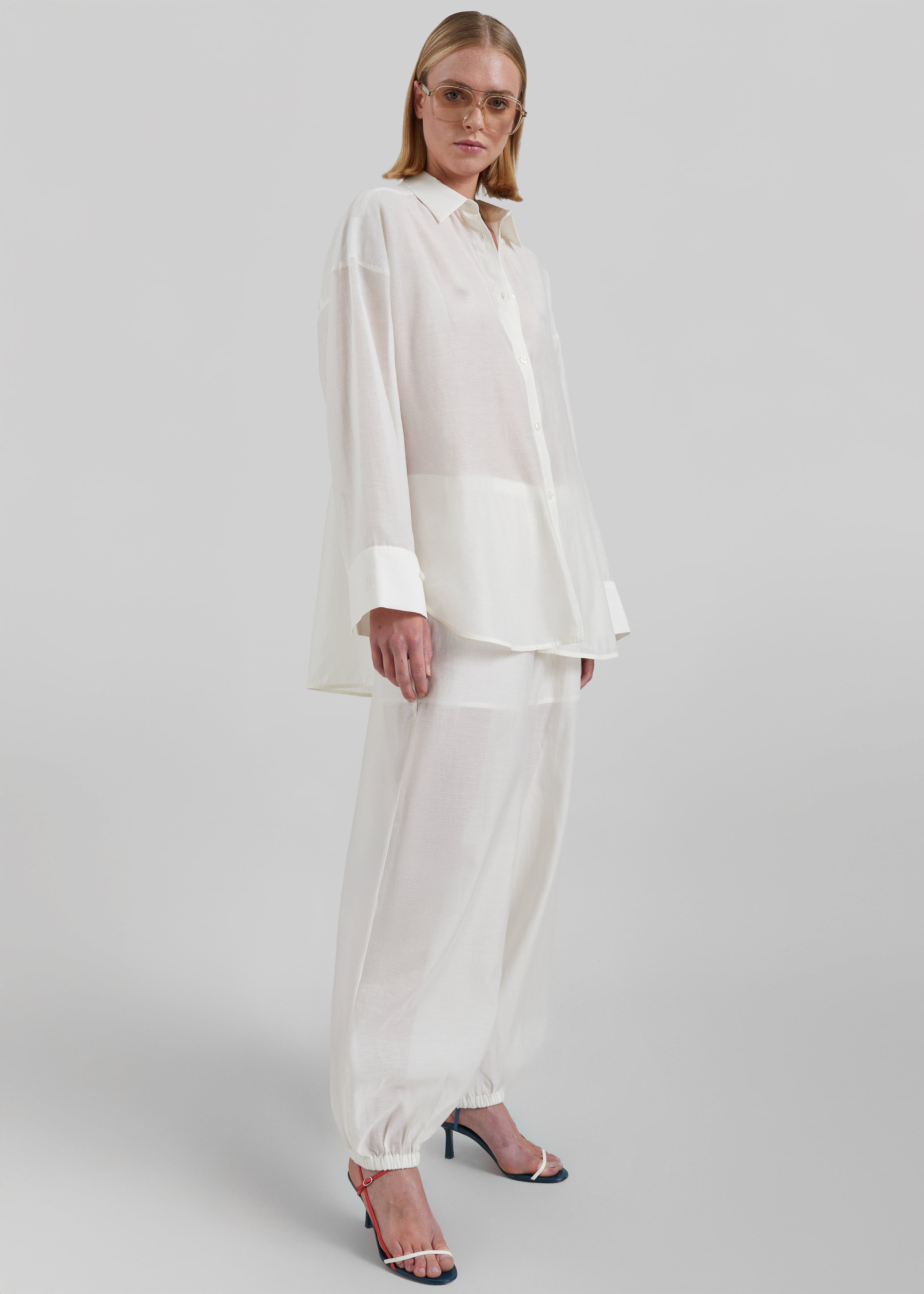 By Malene Birger Derris Silk Organza Shirt - Soft White - 1