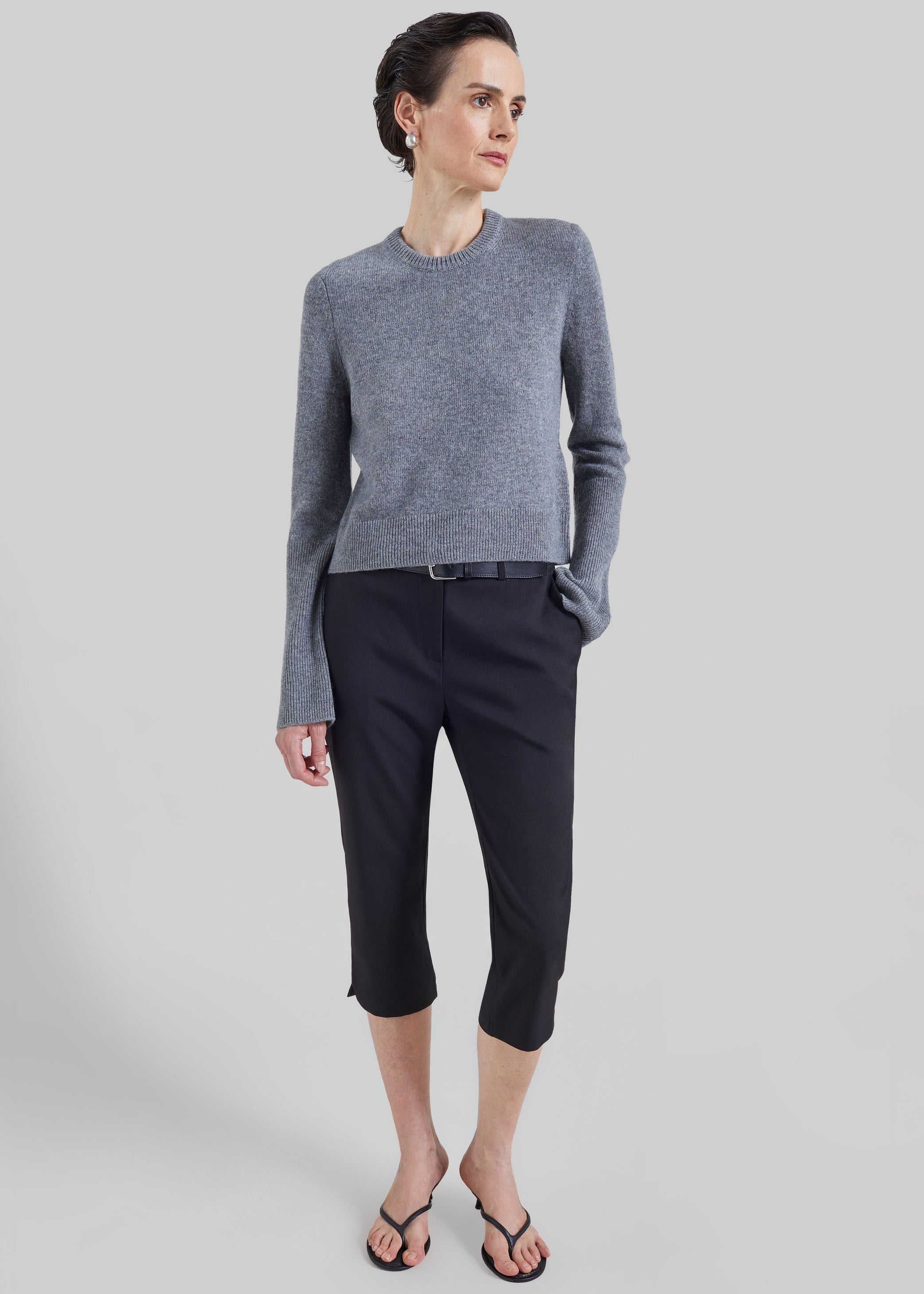 Shop the look image for By Malene Birger Hannah Sweater - Grey Melange