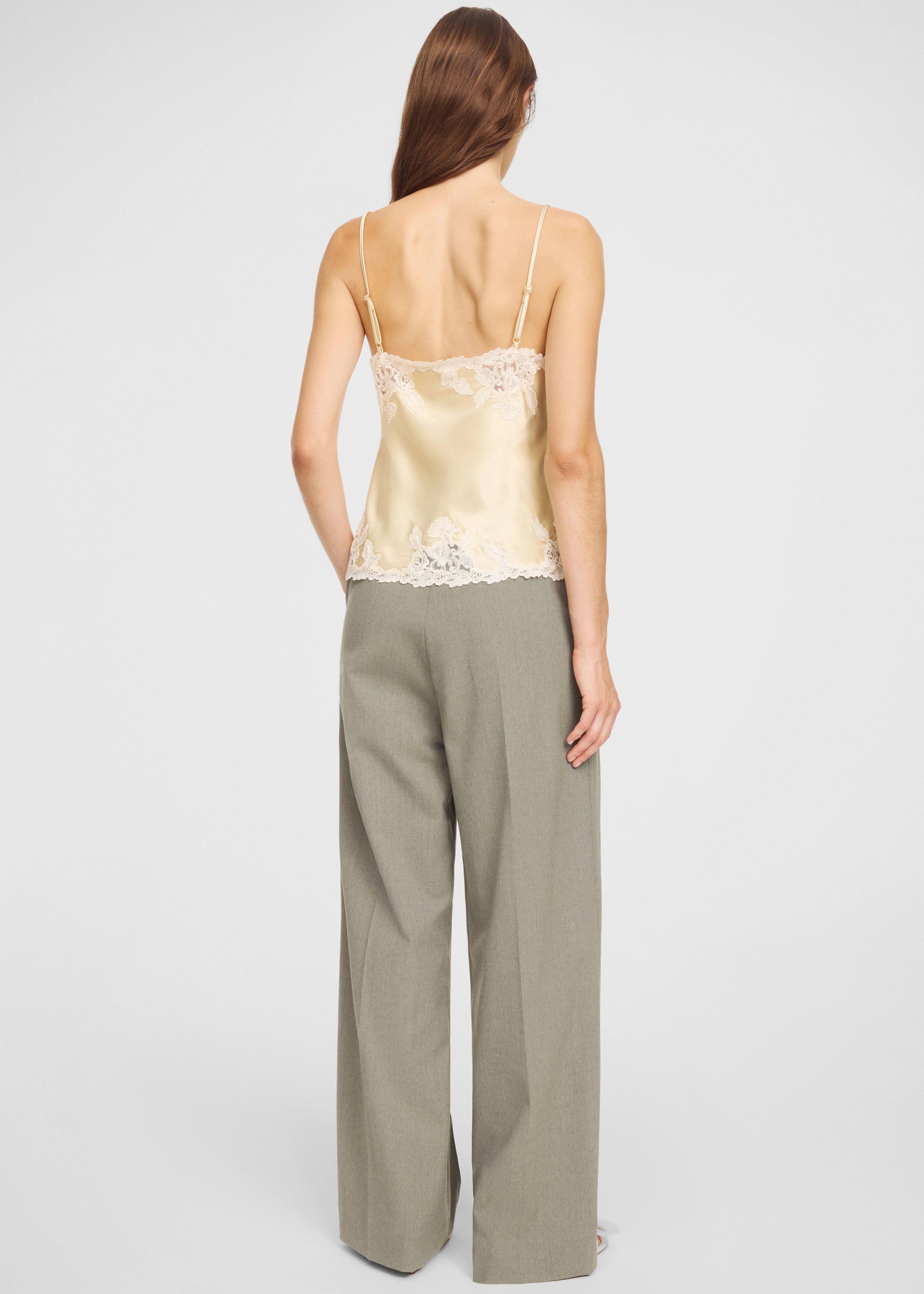 By Malene Birger Madeleine Satin Top - Vanilla Cream - 8