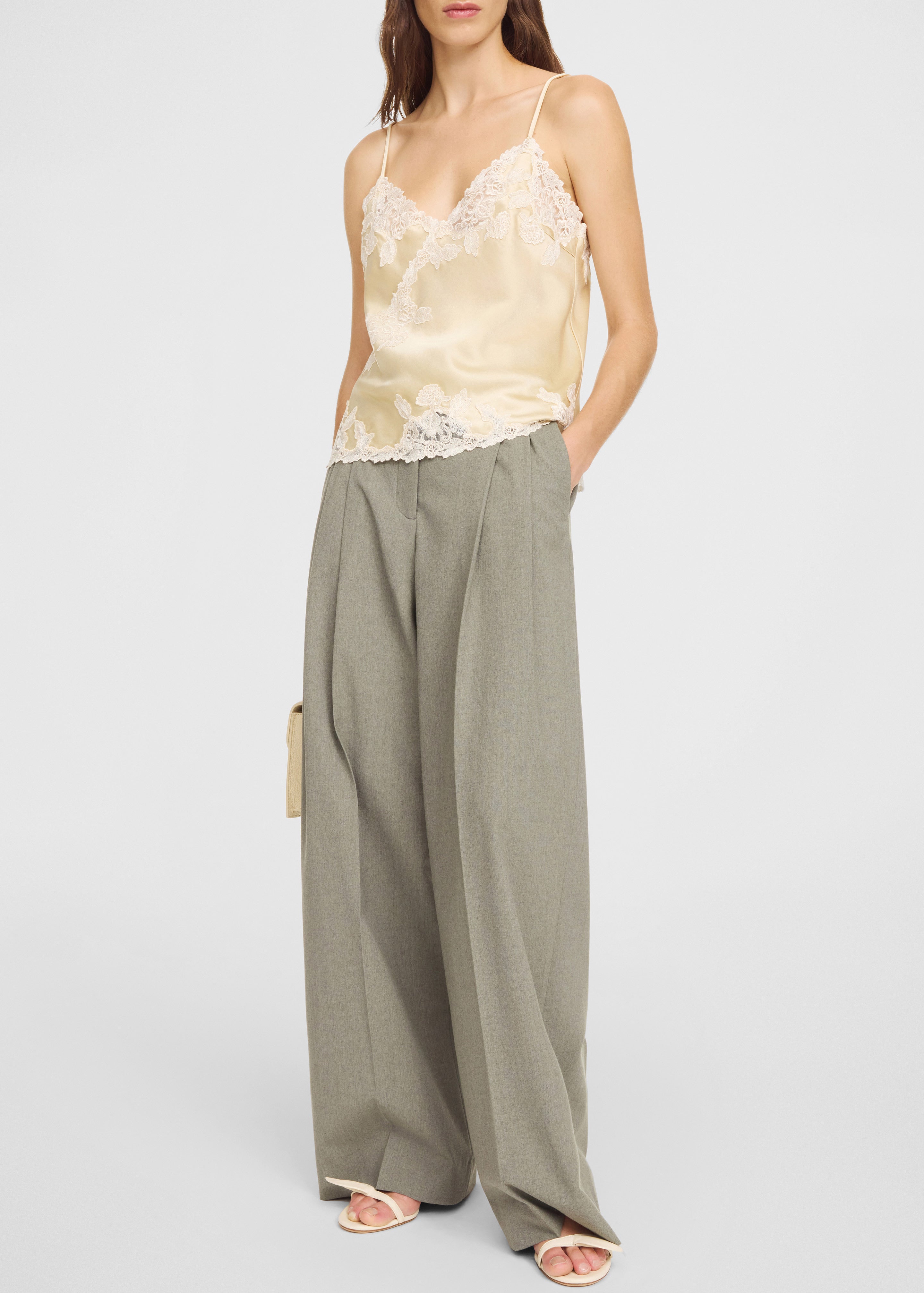 By Malene Birger Madeleine Satin Top - Vanilla Cream – The Frankie