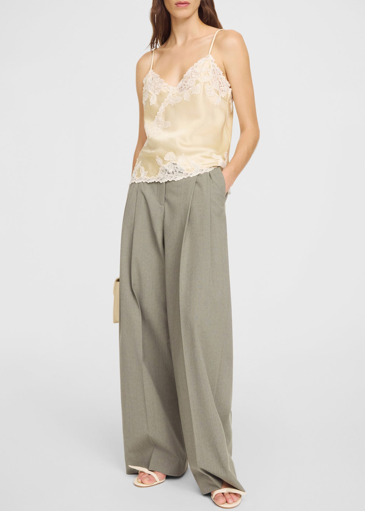 By Malene Birger Madeleine Satin Top - Vanilla Cream - 7