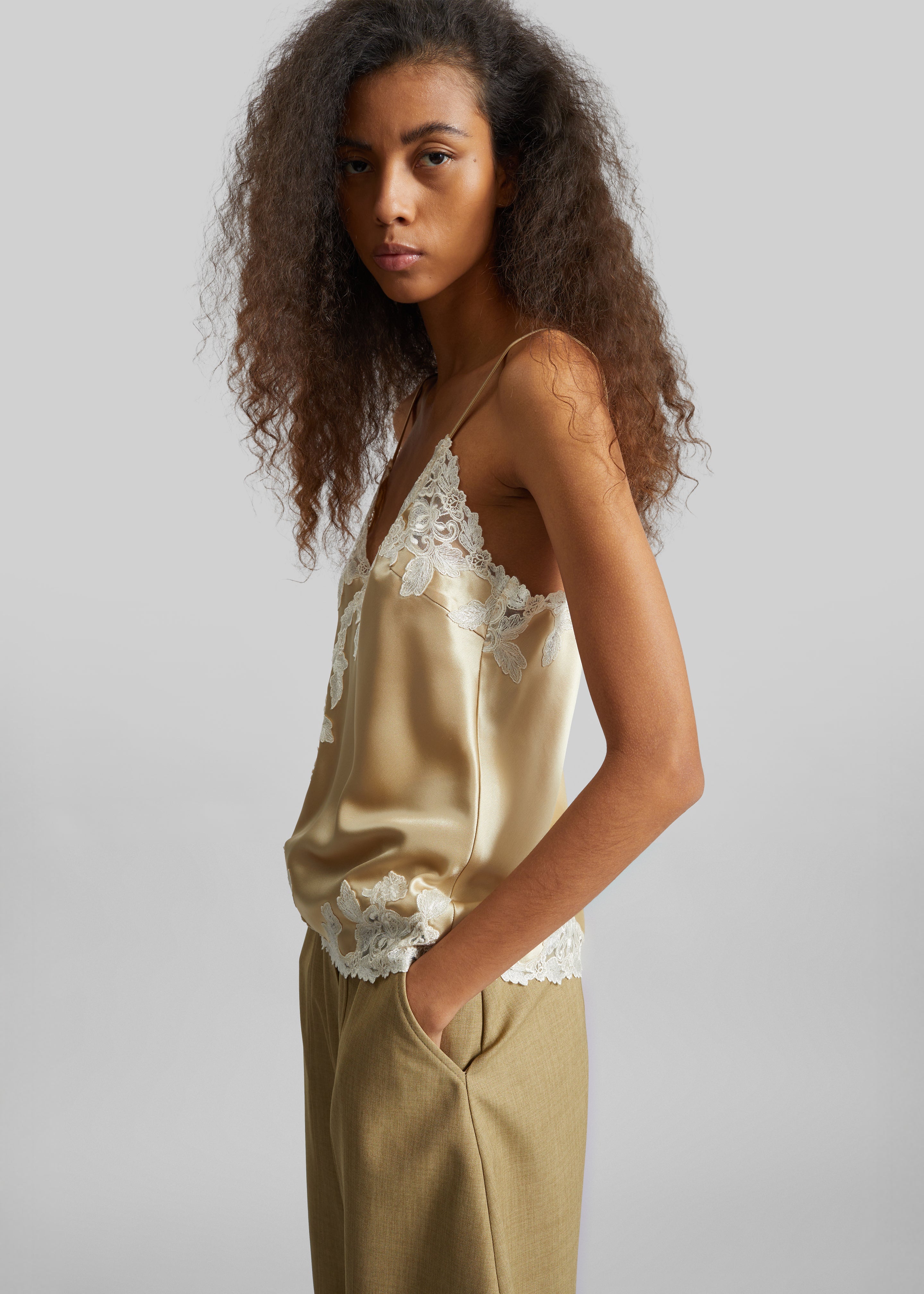 By Malene Birger Madeleine Satin Top - Vanilla Cream – The Frankie