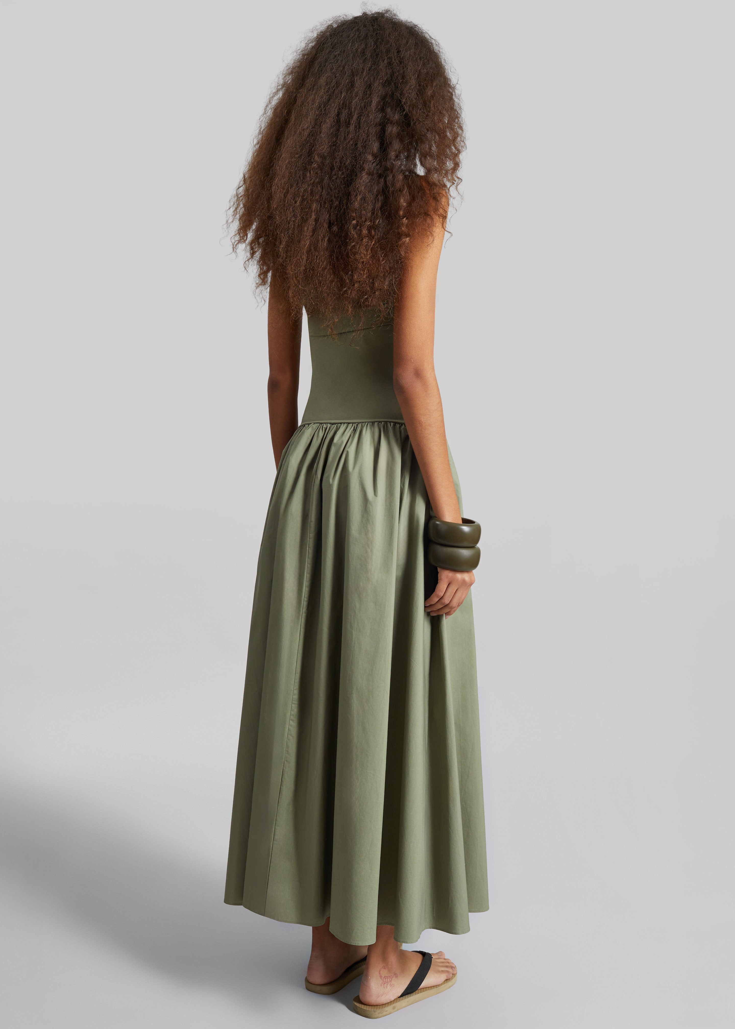 By Malene Birger Marc Cotton Maxi Dress - Deep Lichen Green - 6