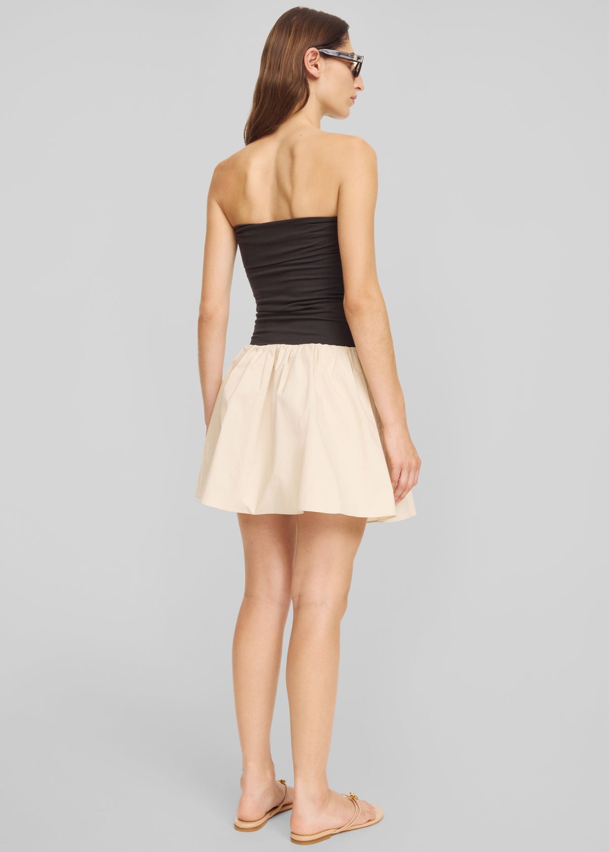 By Malene Birger Marcia Cotton Mini Dress - Oyster Gray - 3