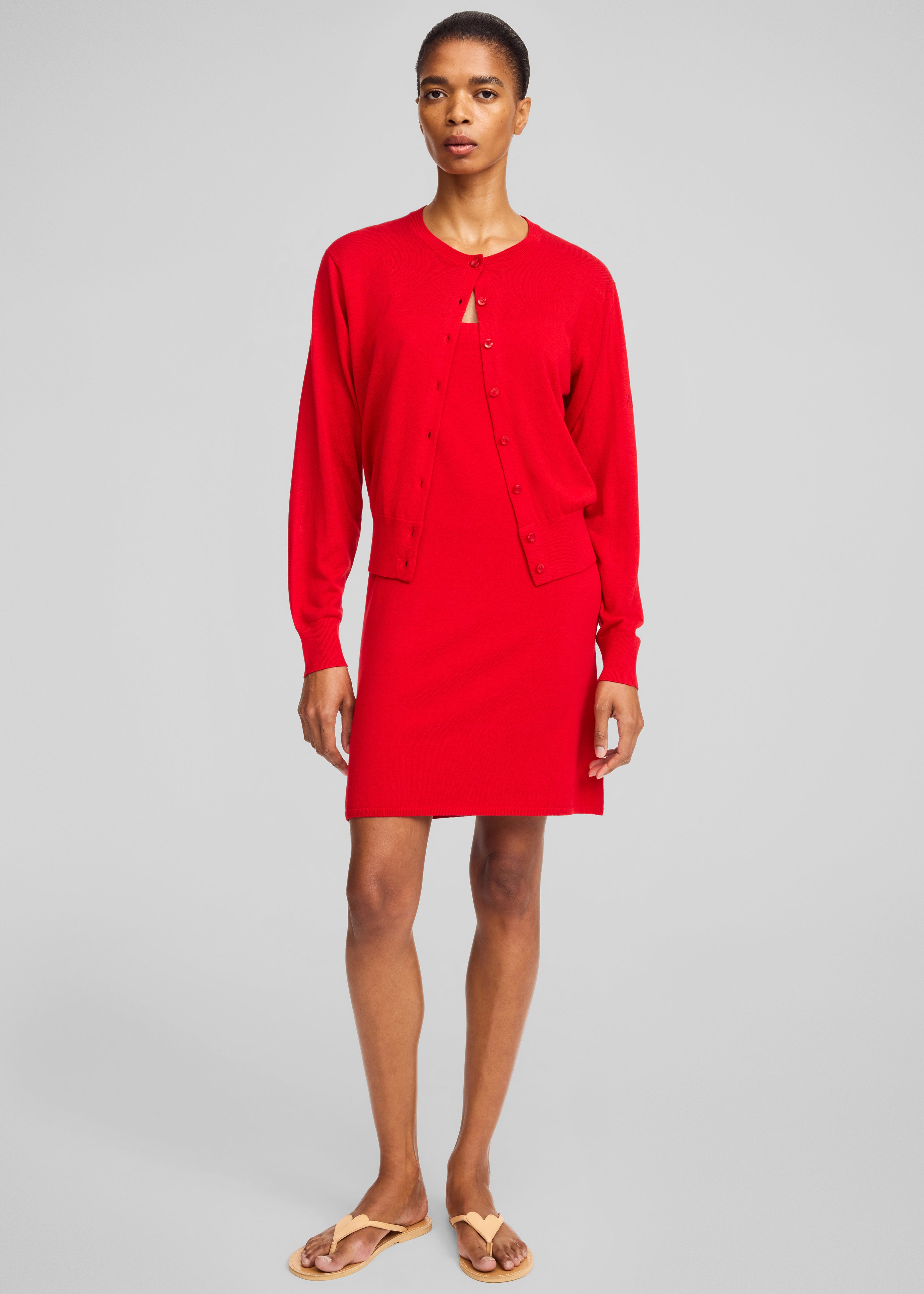 By Malene Birger Montie Cardigan - Pompeian Red - 1